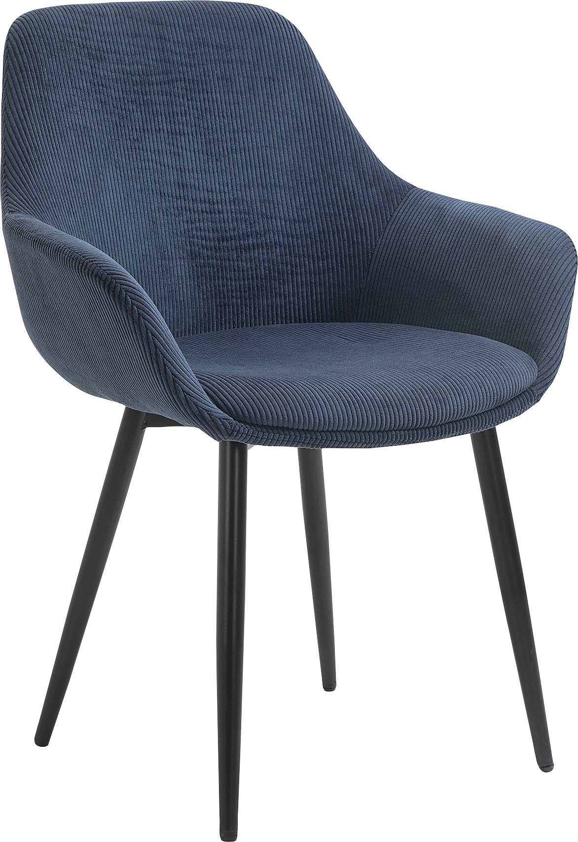 SalesFever Stoel met armleuningen Bekleding in corduroy-look (set, 2 stuks)