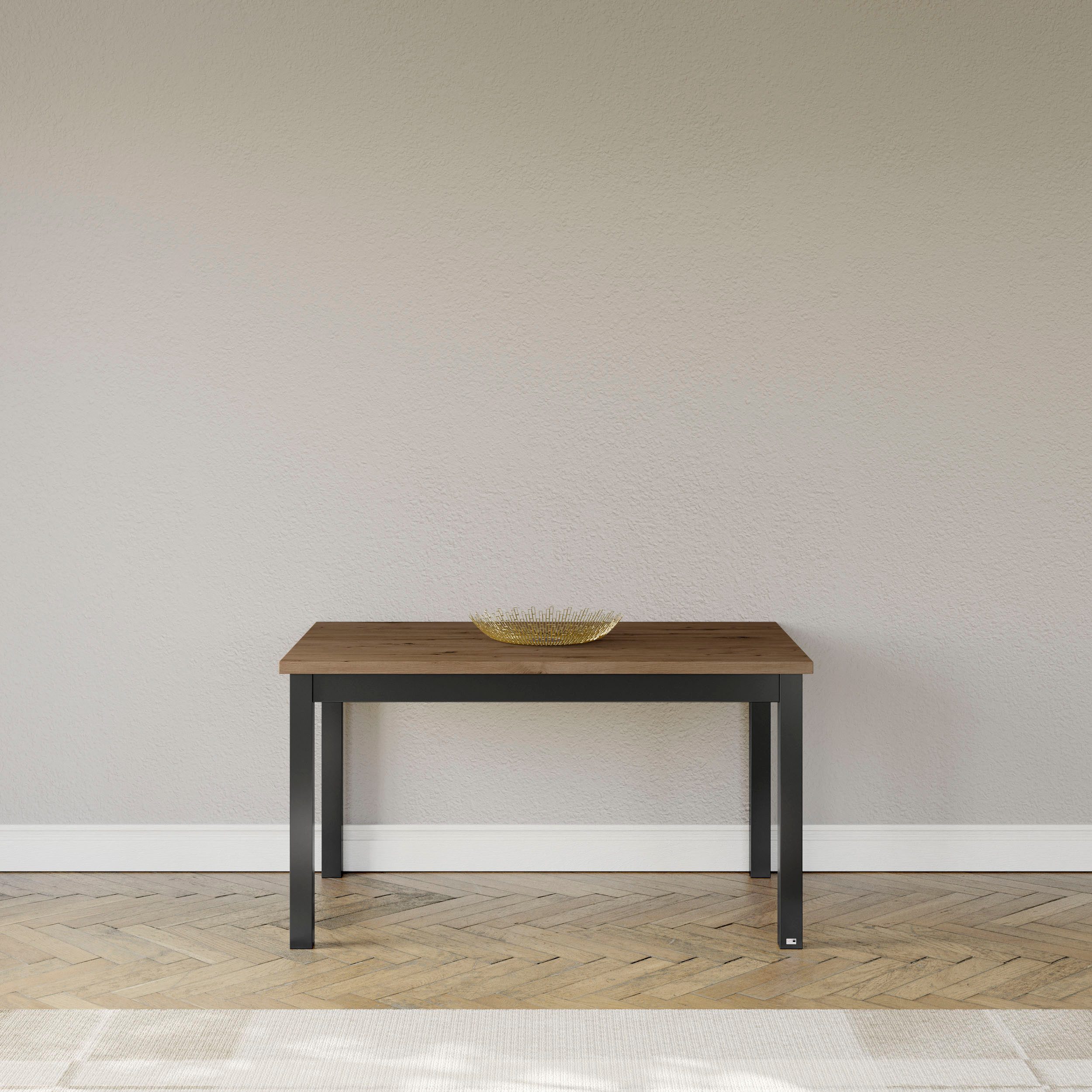 set one by Musterring Eettafel York in 3 kleurvarianten en 4 maten verkrijgbaar, met eiken plaat