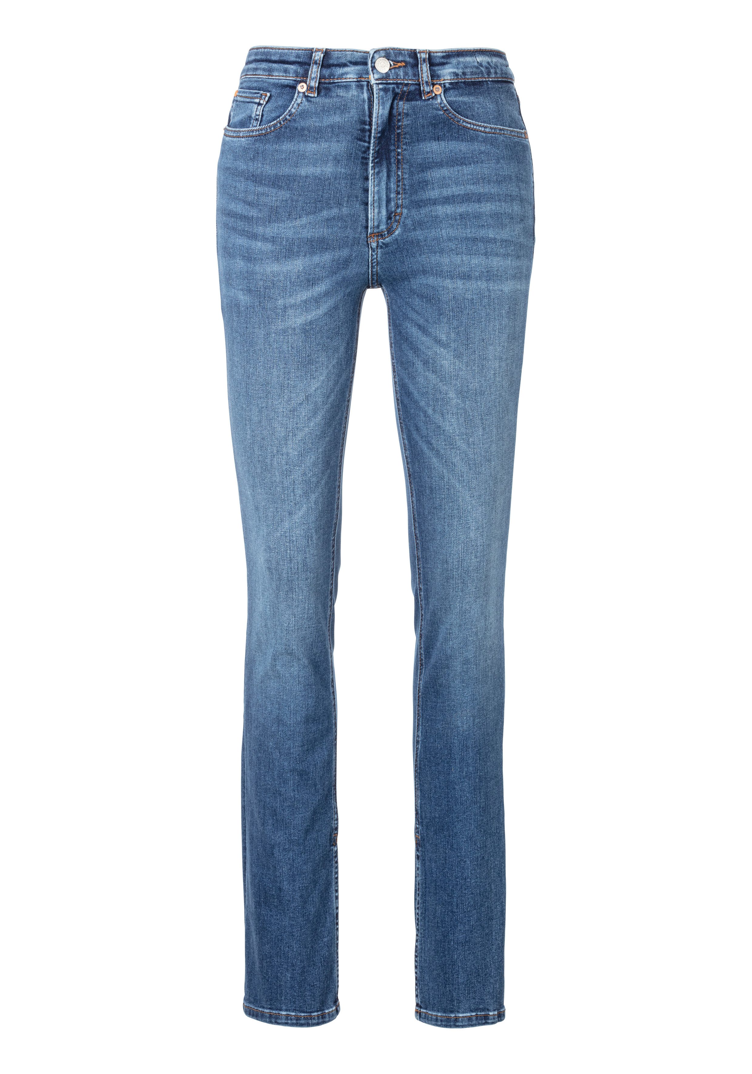 Boss Orange Slim fit jeans Rosa High Rise Bootcut Premium Damesmode dames slim fit jeans maat 27 blauw