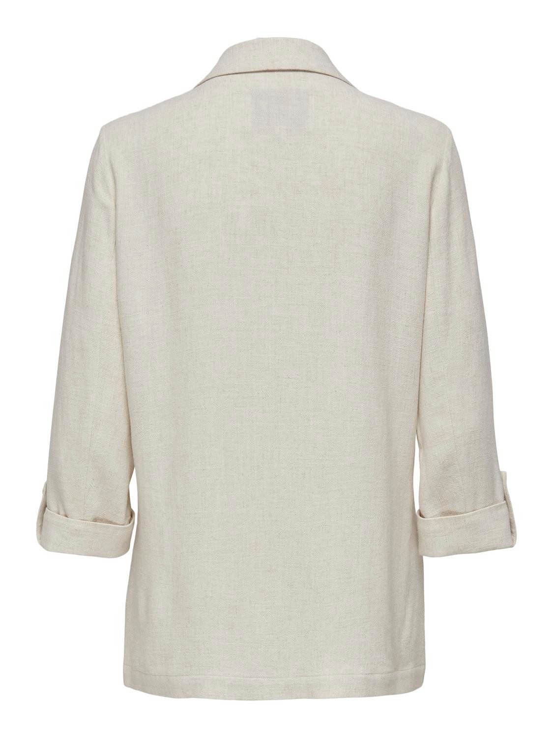 Only Lange blazer ONLSIESTA 3/4 OPEN LINEN BL BLAZER TLR