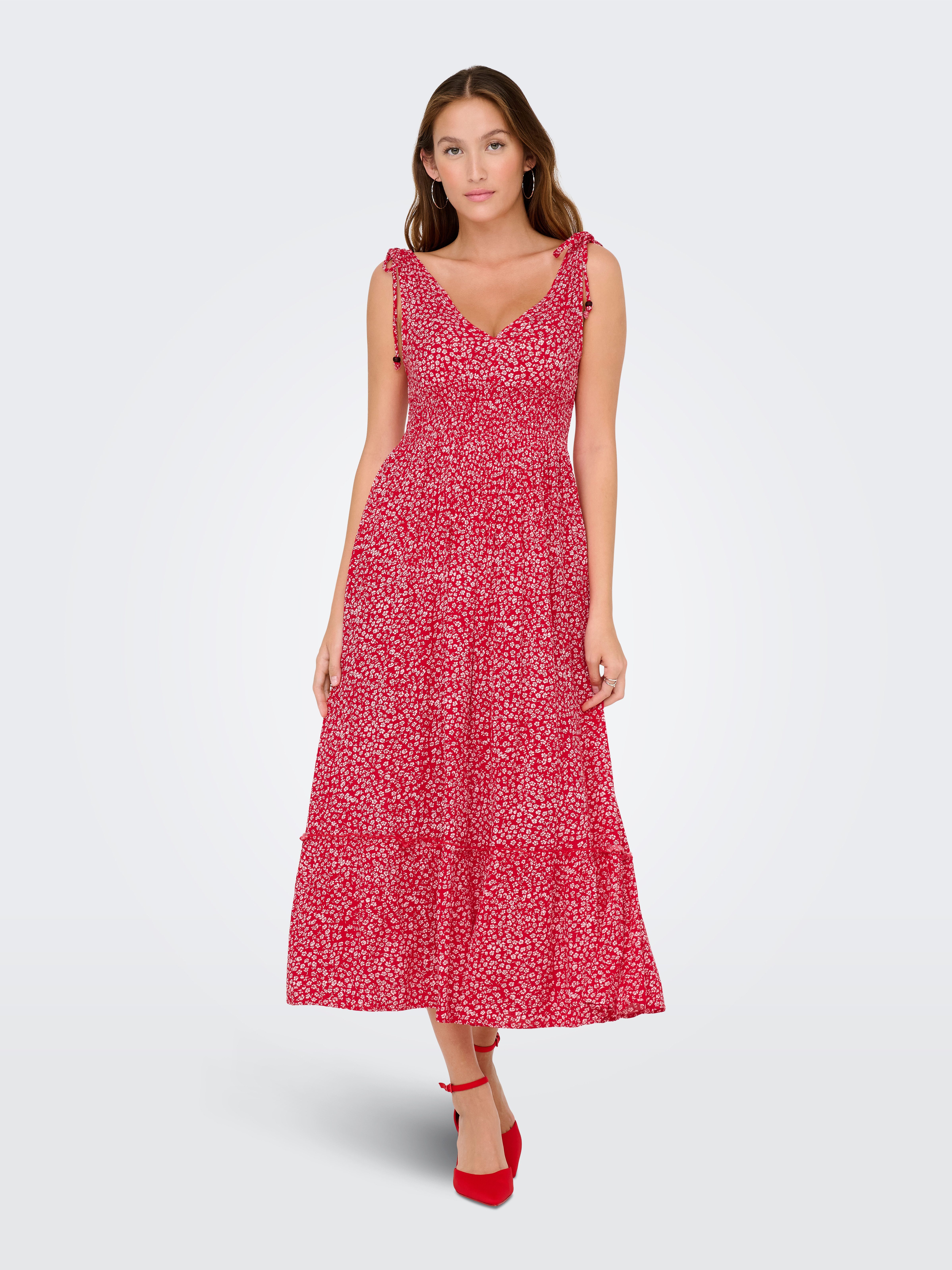 Only Maxi-jurk ONLFERNANDA LIFE S/L LONG DRESS WVN