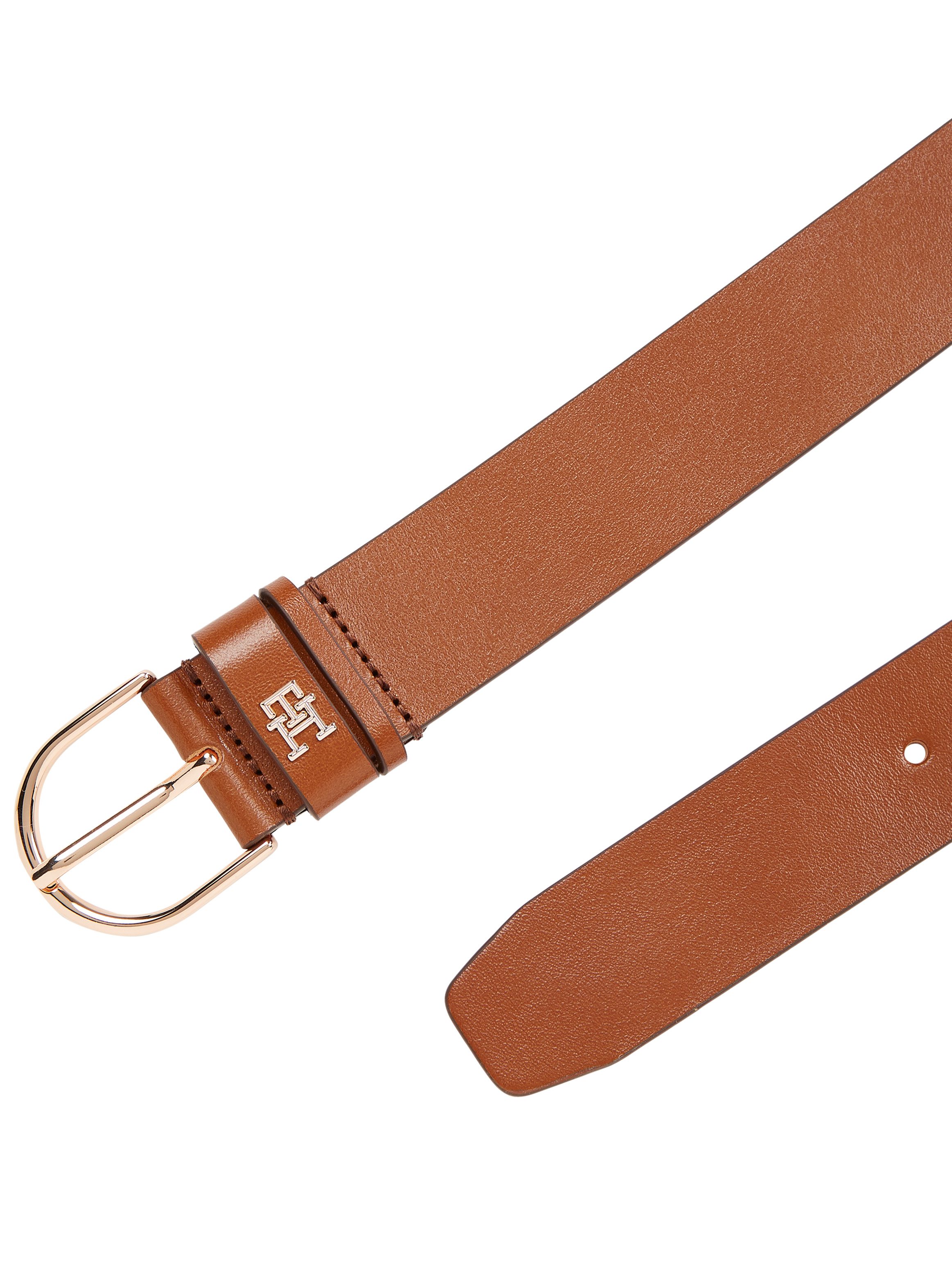 Tommy Hilfiger Leren riem ESSENTIAL EFFORTLESS 3.5 Ovale eenvoudig pin sluiting, logo-embleem