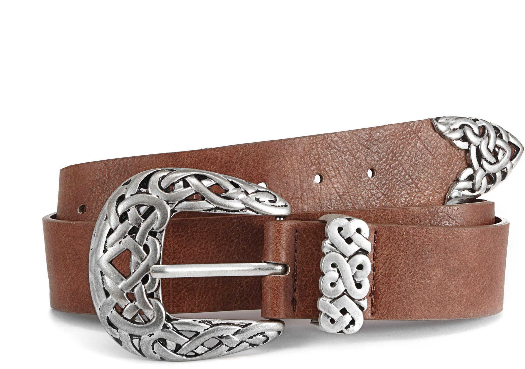 Lascana Heupriem Broekriem met gesp in western-look, riem, jeansriem, westernriem dames kettingriemen maat 95 bruin
