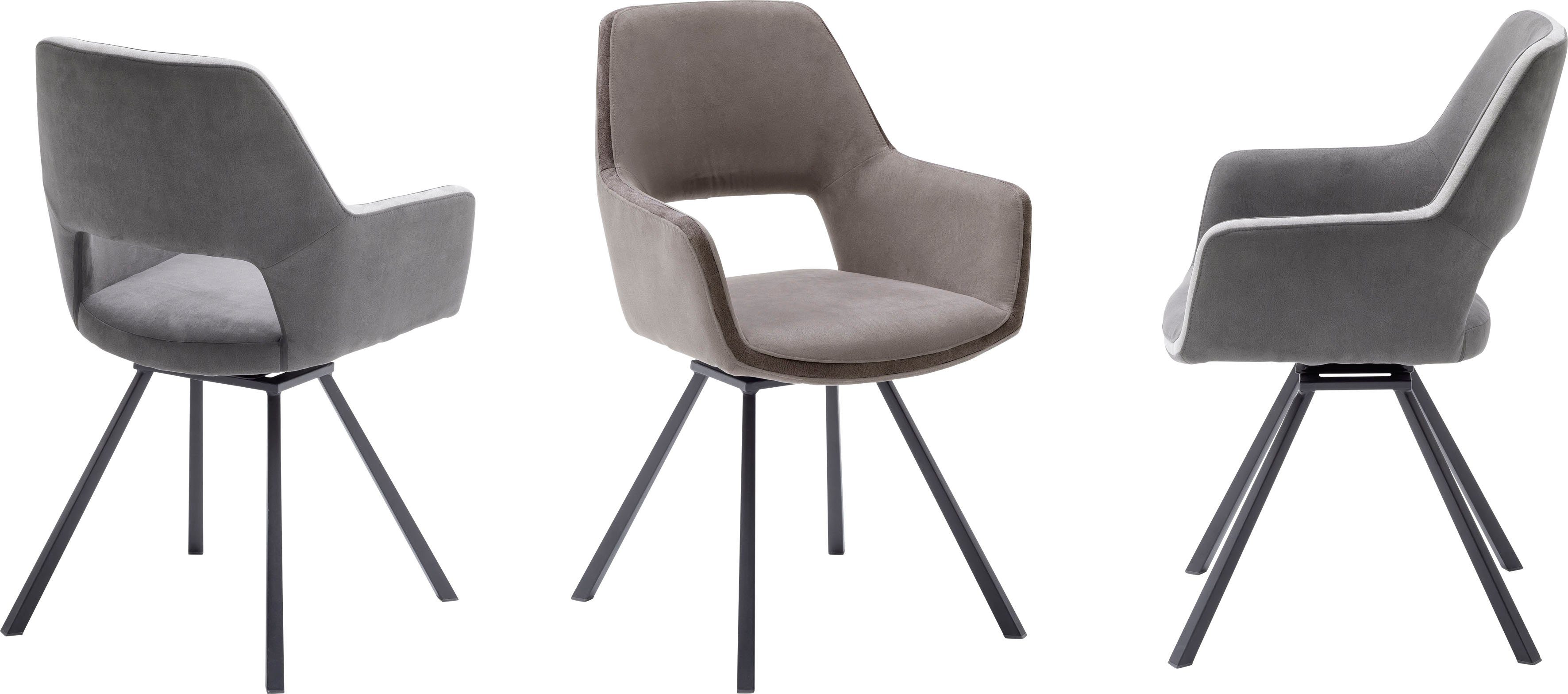 MCA furniture Eetkamerstoel Bayonne set van 2, stoel 180º draaibaar met nivellering, belastbaar tot 120 kg (set, 2 stuks)