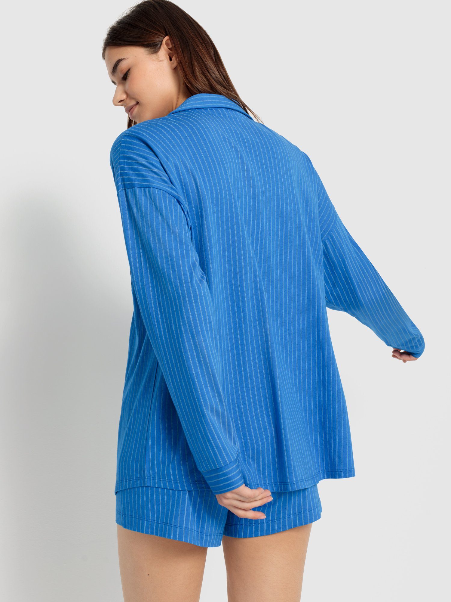 LSCN by LASCANA Shortama met mooi strepenprint (2-delig)