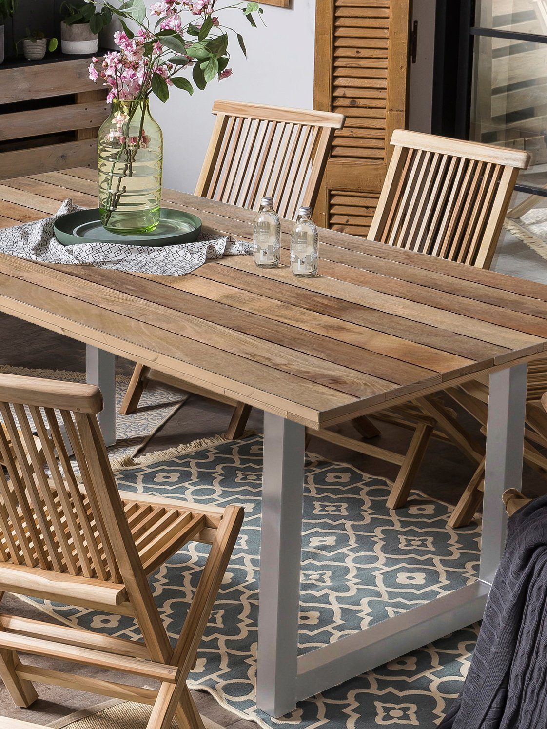 Home affaire Eettafel Aletsch gemaakt van onbehandeld hout, gerecycled steigerhout