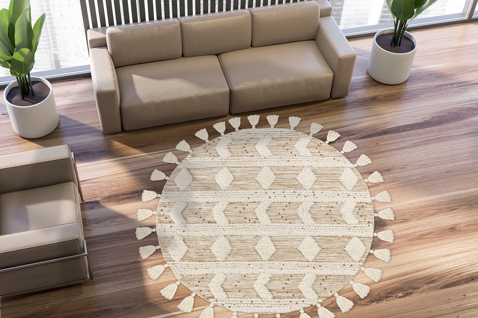 me gusta Wollen kleed Bohist 425 Woonkamer, reliëfstructuur, boho, etno