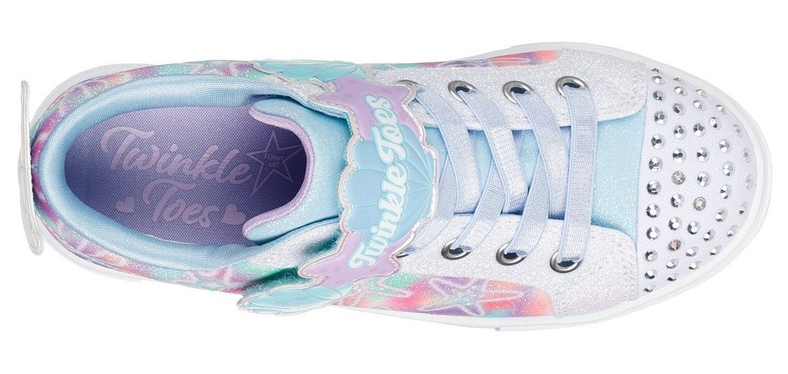 Skechers Kids Sneakers TWINKLE SPARKS , blink-instapschoen met glitters + strass, maat sjabloon te downloaden