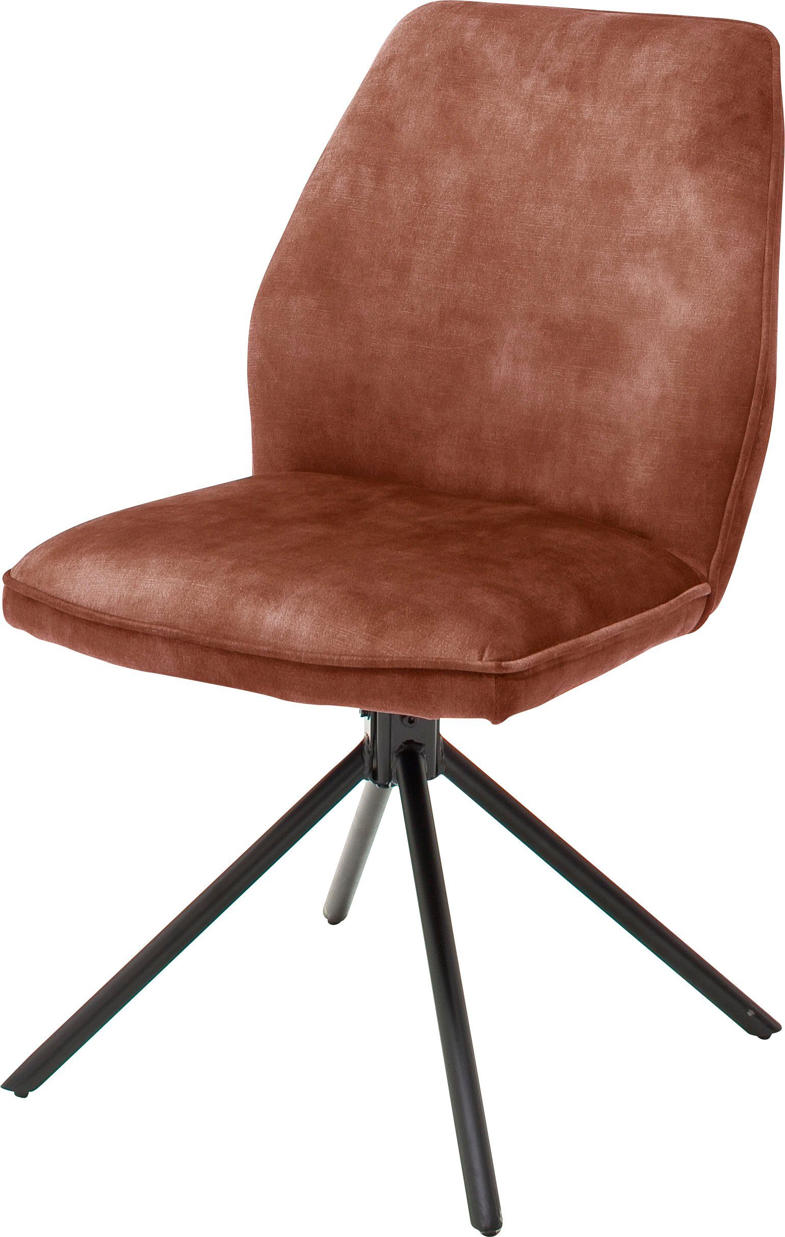 MCA furniture Eetkamerstoel OTTAWA Vintage suède-look met opstaande naad, stoel belastbaar tot 120 kg (set, 2 stuks)