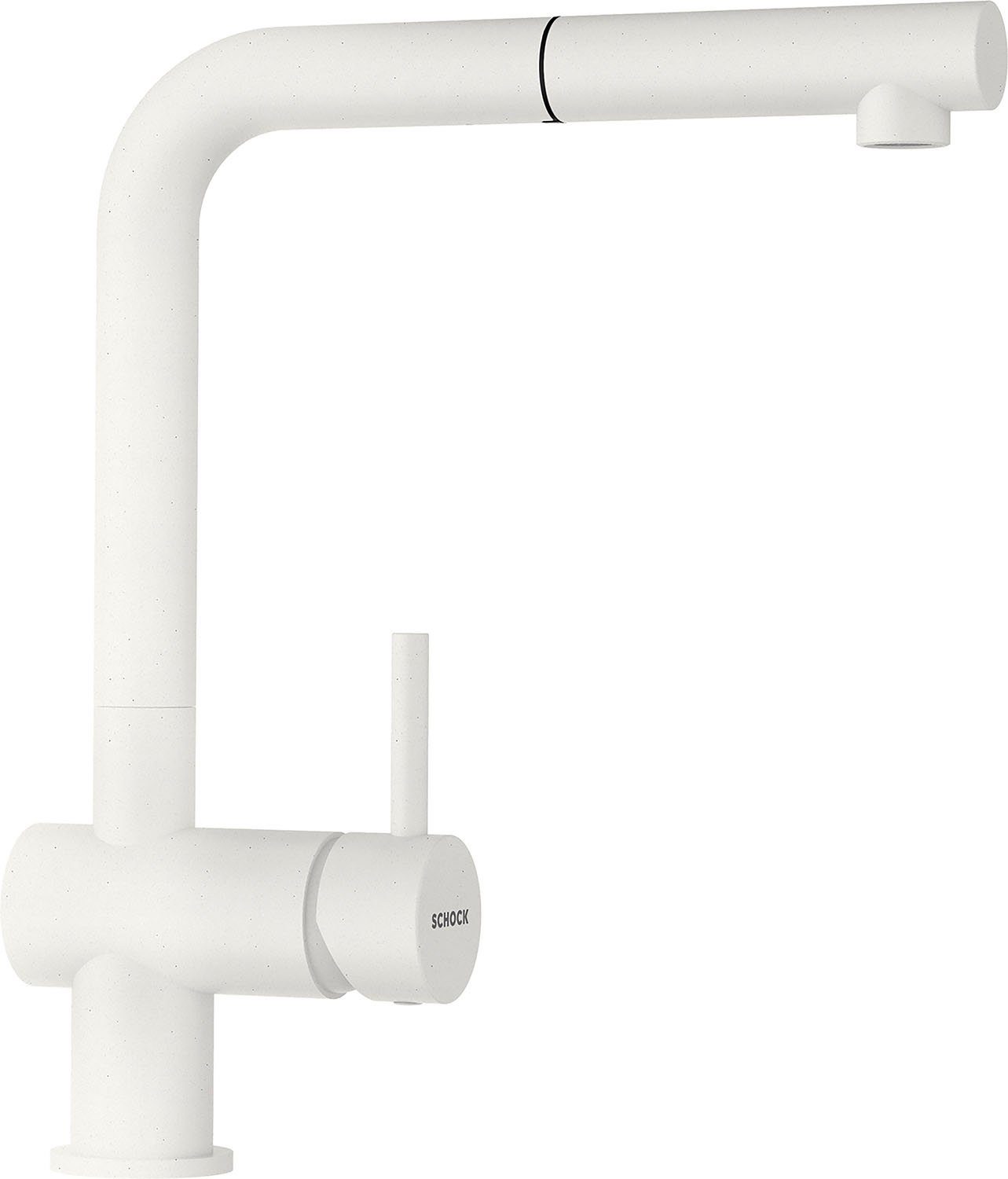 Schock Keukenkraan EPOS SB uitschuifbaar, terugstroombegrenzer, waterbesparende perlator, draaibereik 180° keukenkranen wit