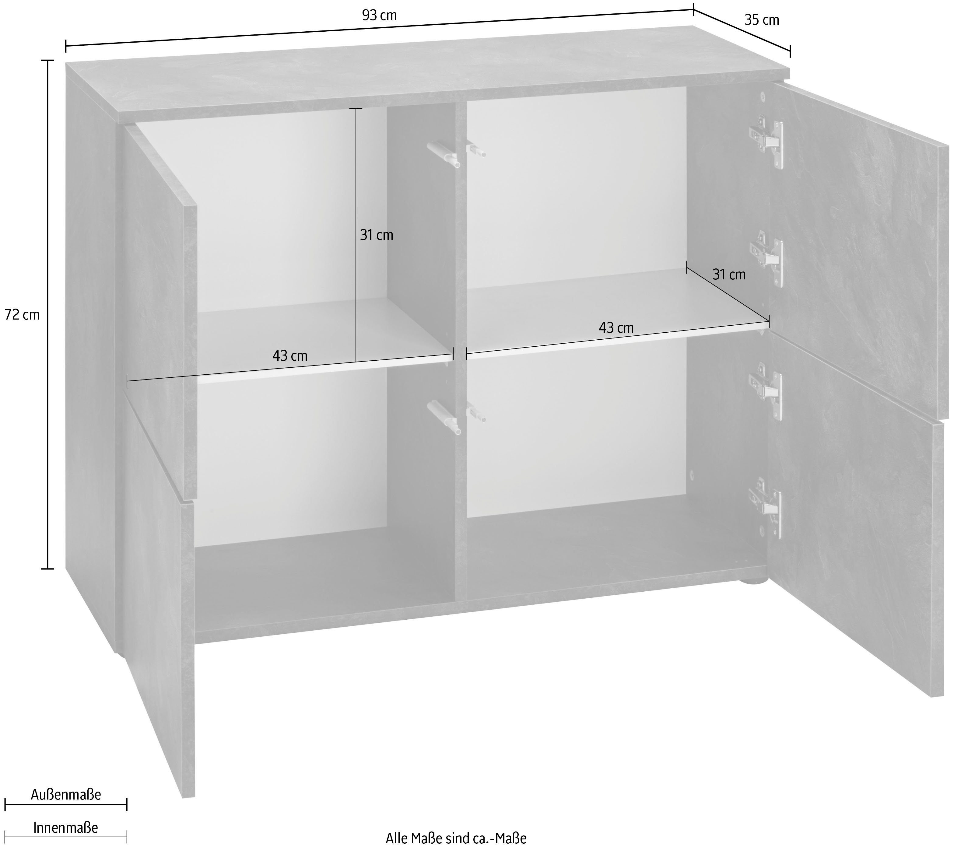 borchardt Möbel Kast Rova Breedte 93 cm