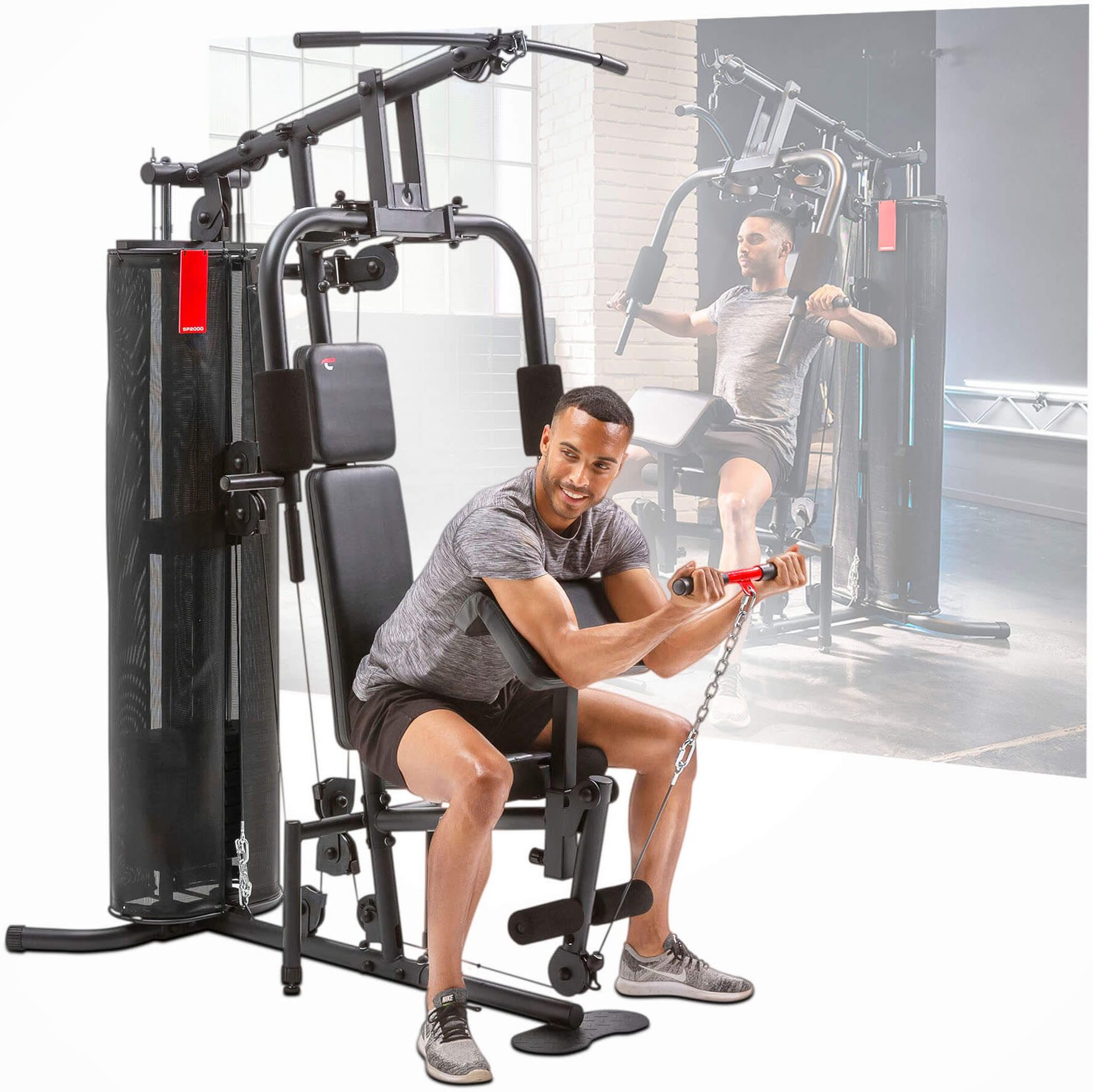 Christopeit Sport® Fitnessstation SP 2000 multifunctionele fitnessstation, max. trainingsgewicht 56 kg