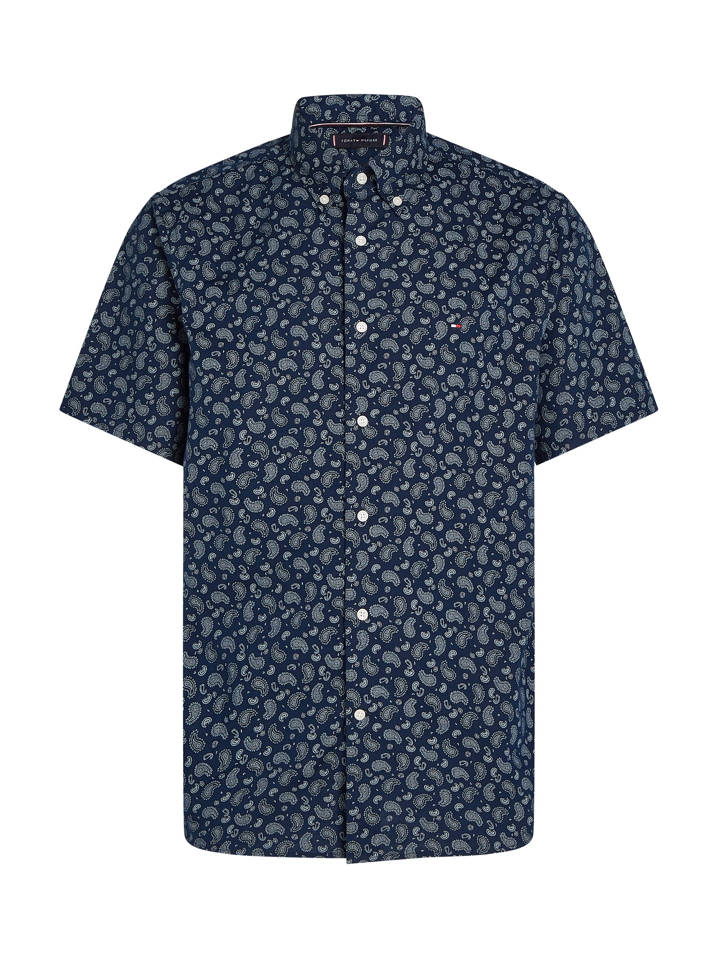 Tommy Hilfiger Overhemd met korte mouwen COTTON LINEN PAISLEY RF SS SHIRT