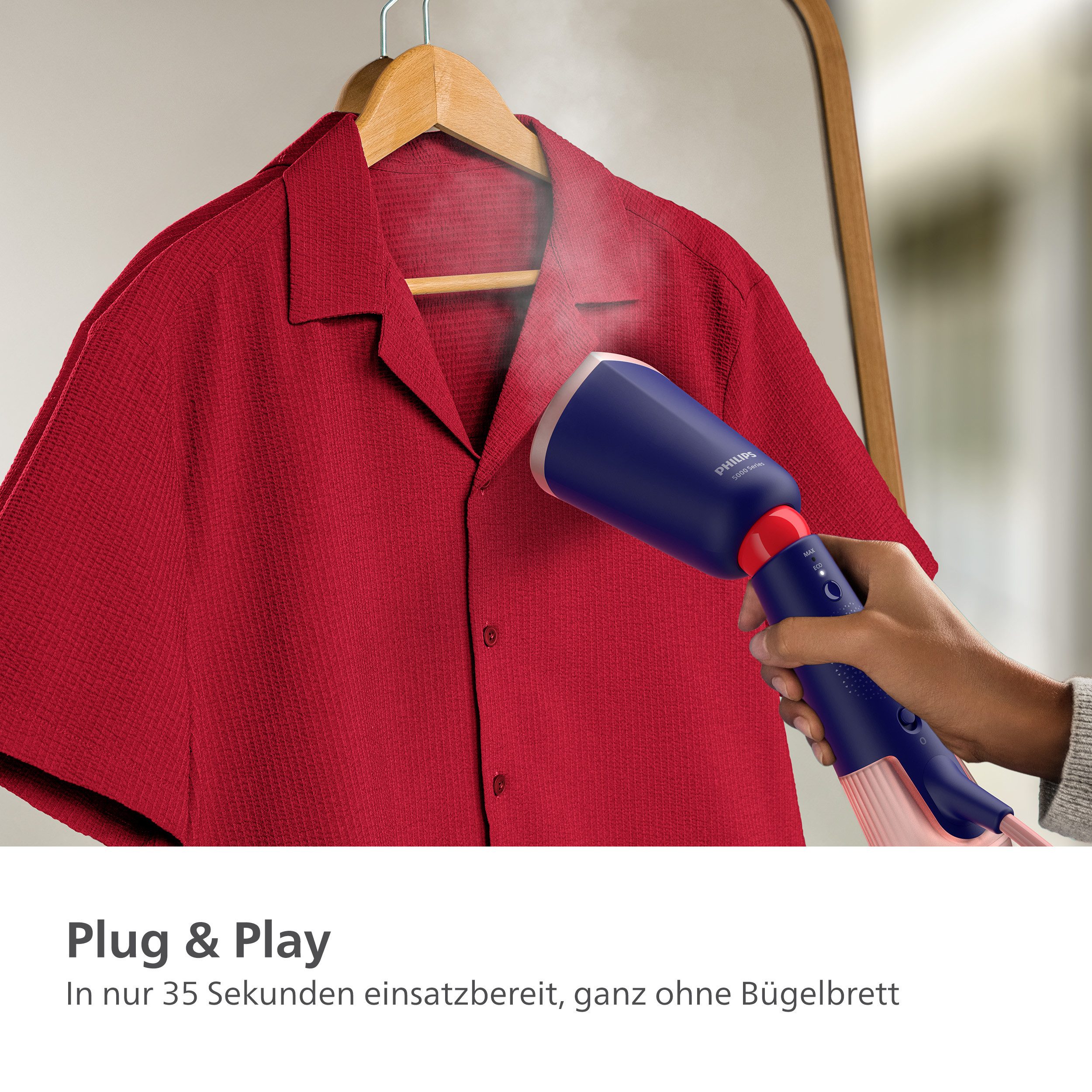 Philips Stoomborstel STH5030 "Styler", 120 ml en 200 ml Waterreservoir, Metalen Plaat