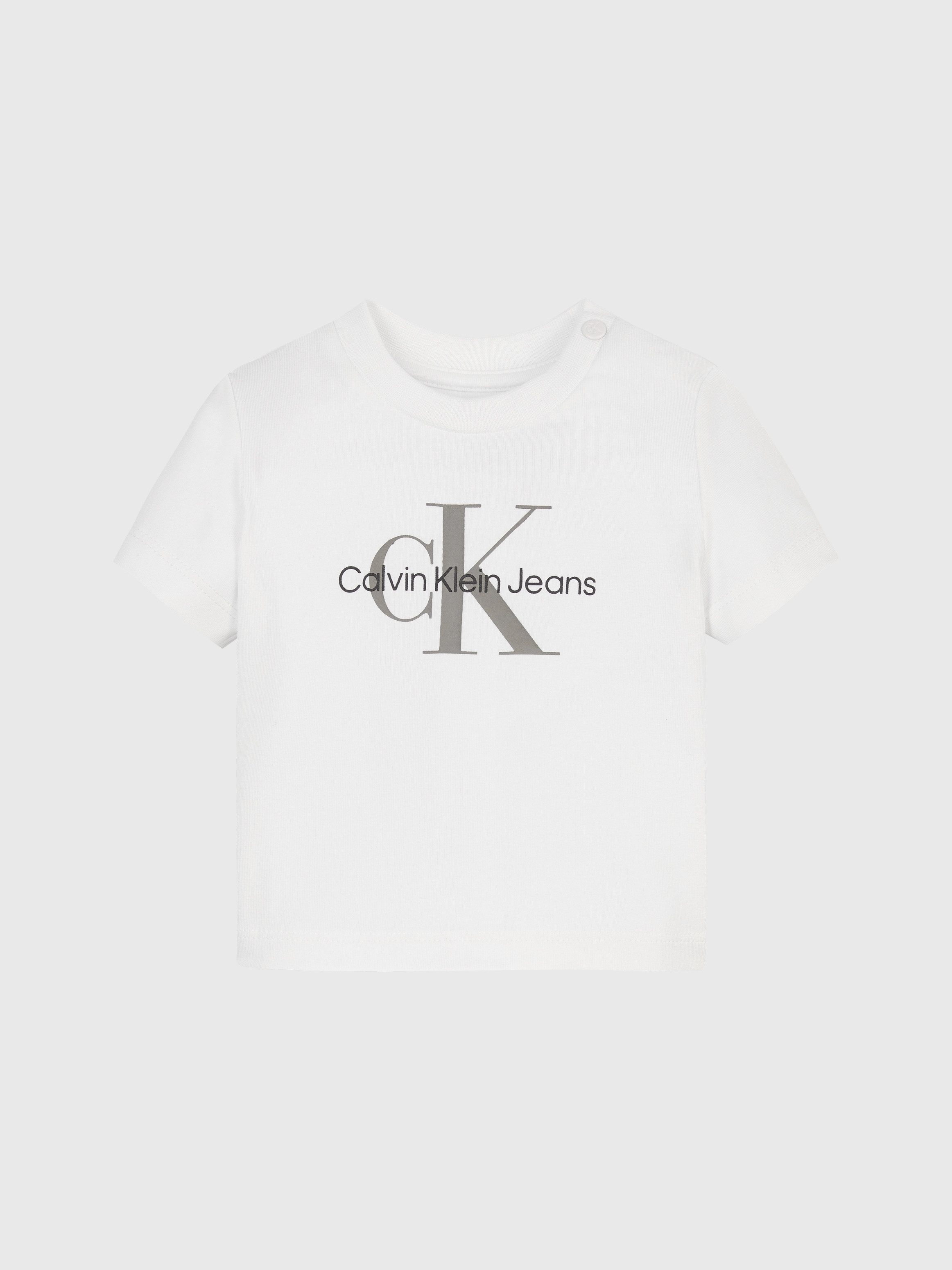 Calvin Klein T-shirt MONOGRAM SS T-SHIRT voor baby’s tot 2 jaar, met logo-print