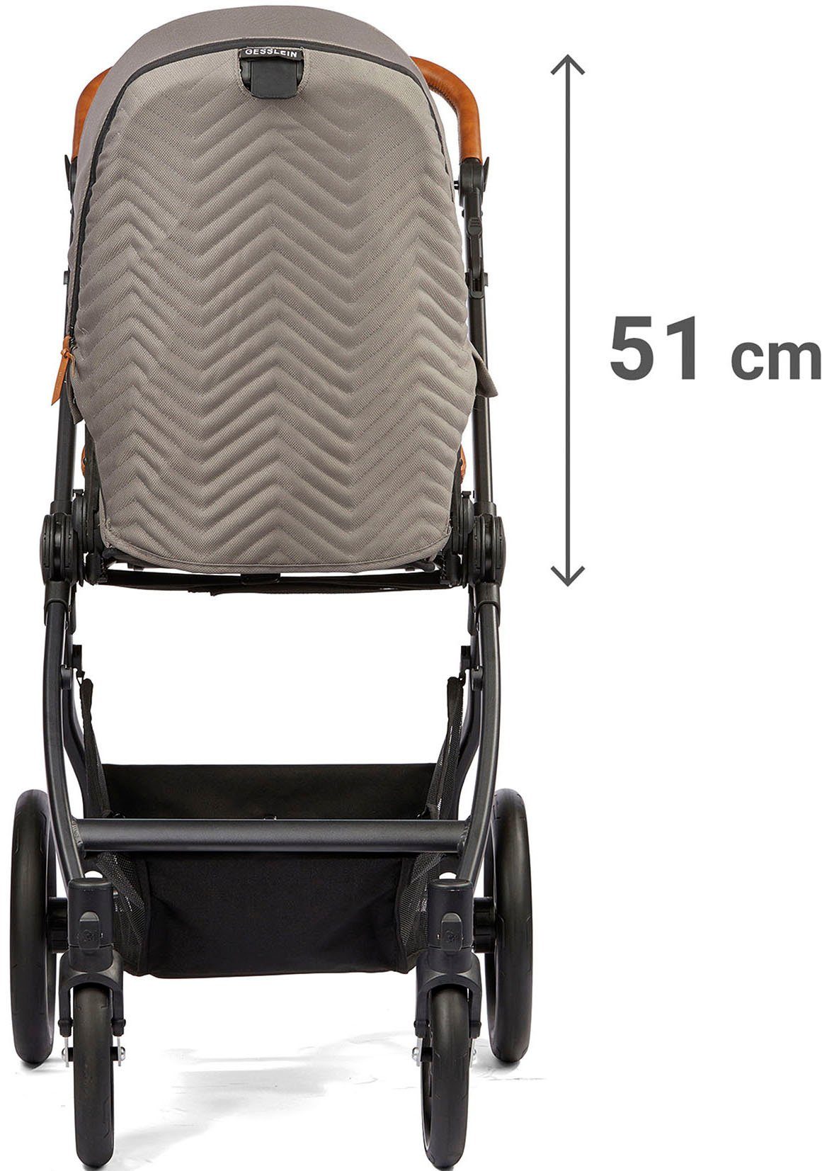 Gesslein Combi-kinderwagen FX4 Soft+ met opzetstukStyle, zwart/cognac