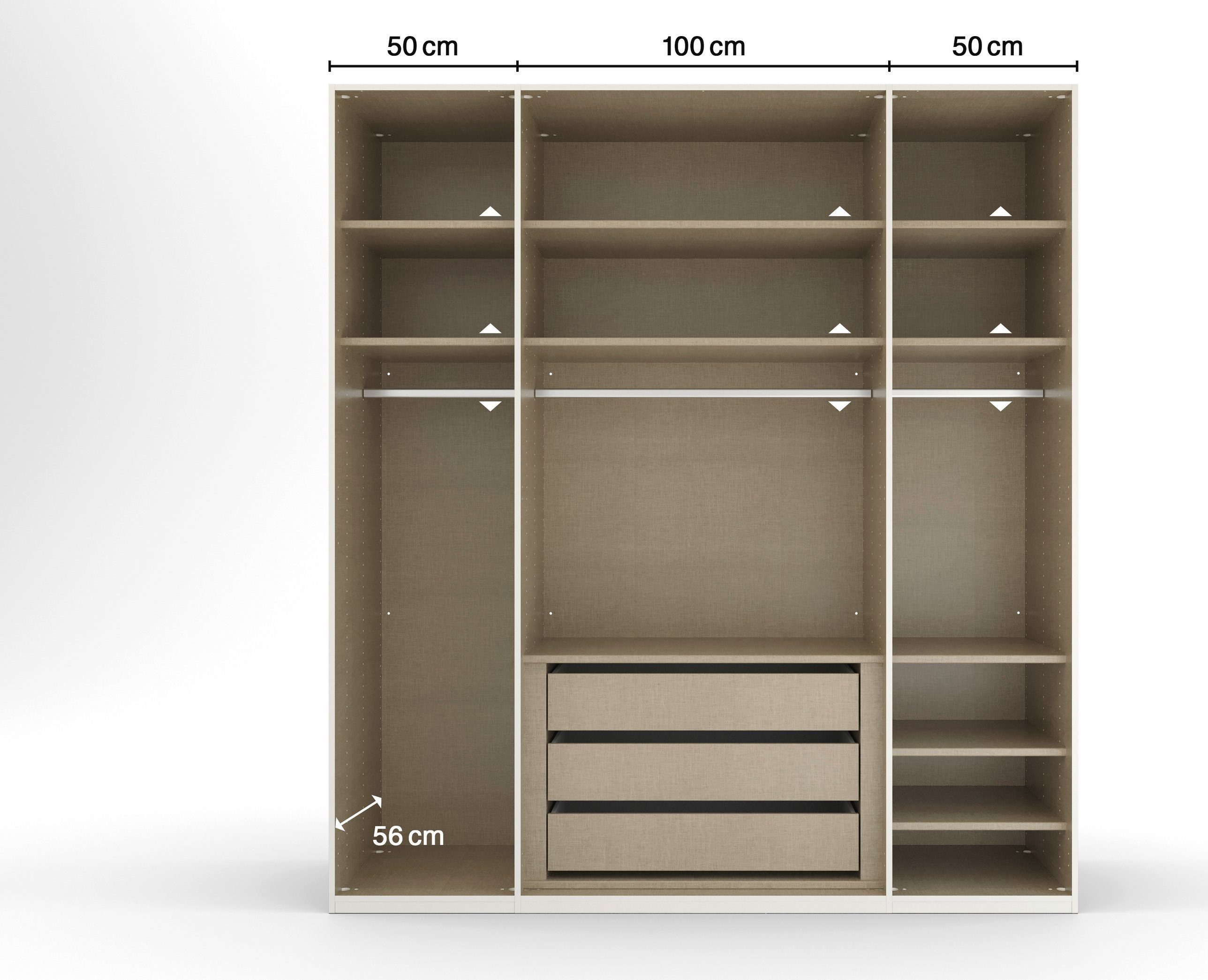 rauch Draaideurkast Kledingkast kast garderobe SKAT SHINE met hoogwaardige, transparant grijs glas inclusief uitgebreid toebehoren made in germany