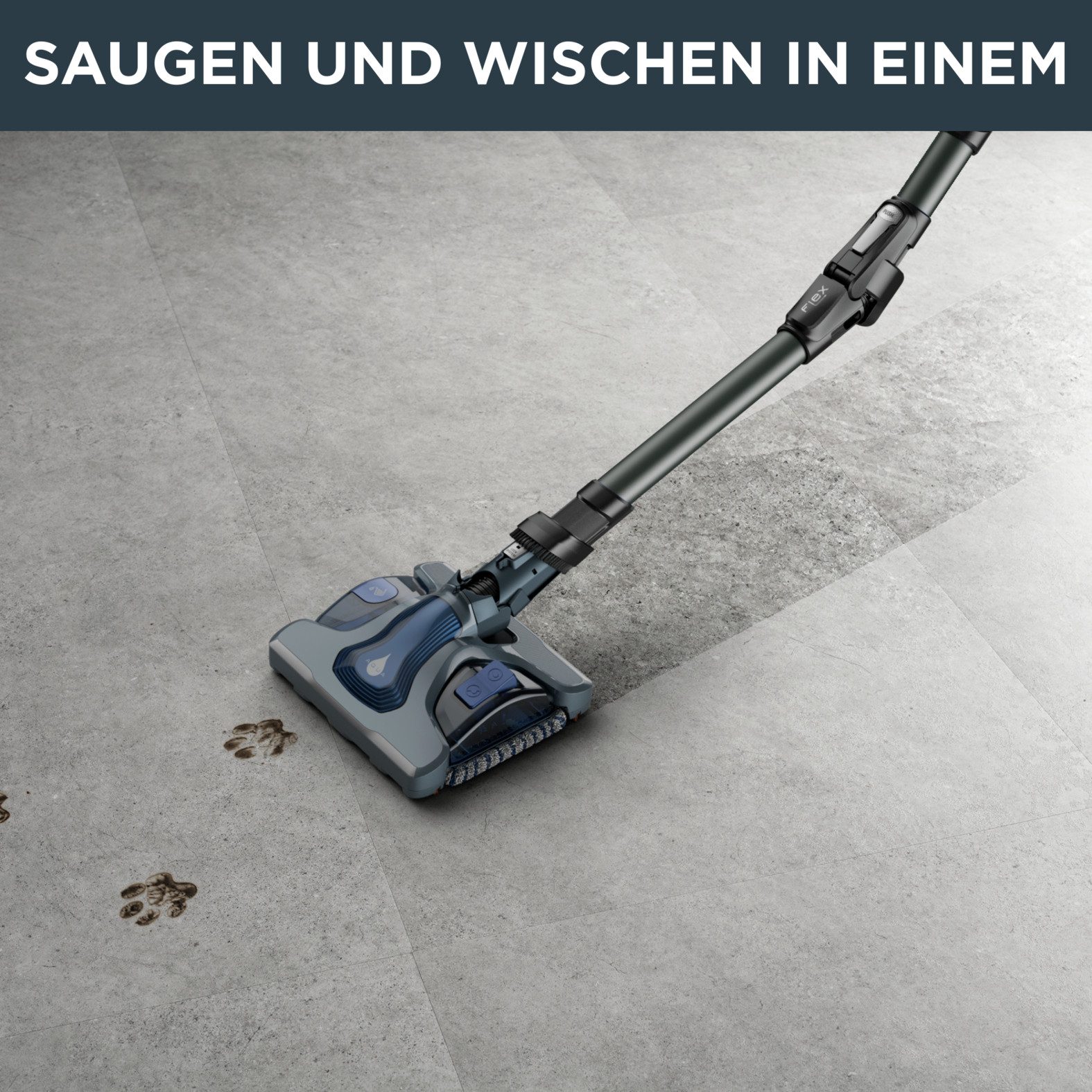 Rowenta Accu-kruimeldief en -stofzuiger X-Force Flex 12.60 Aqua, stofzuigen en dweilen, automatische modus