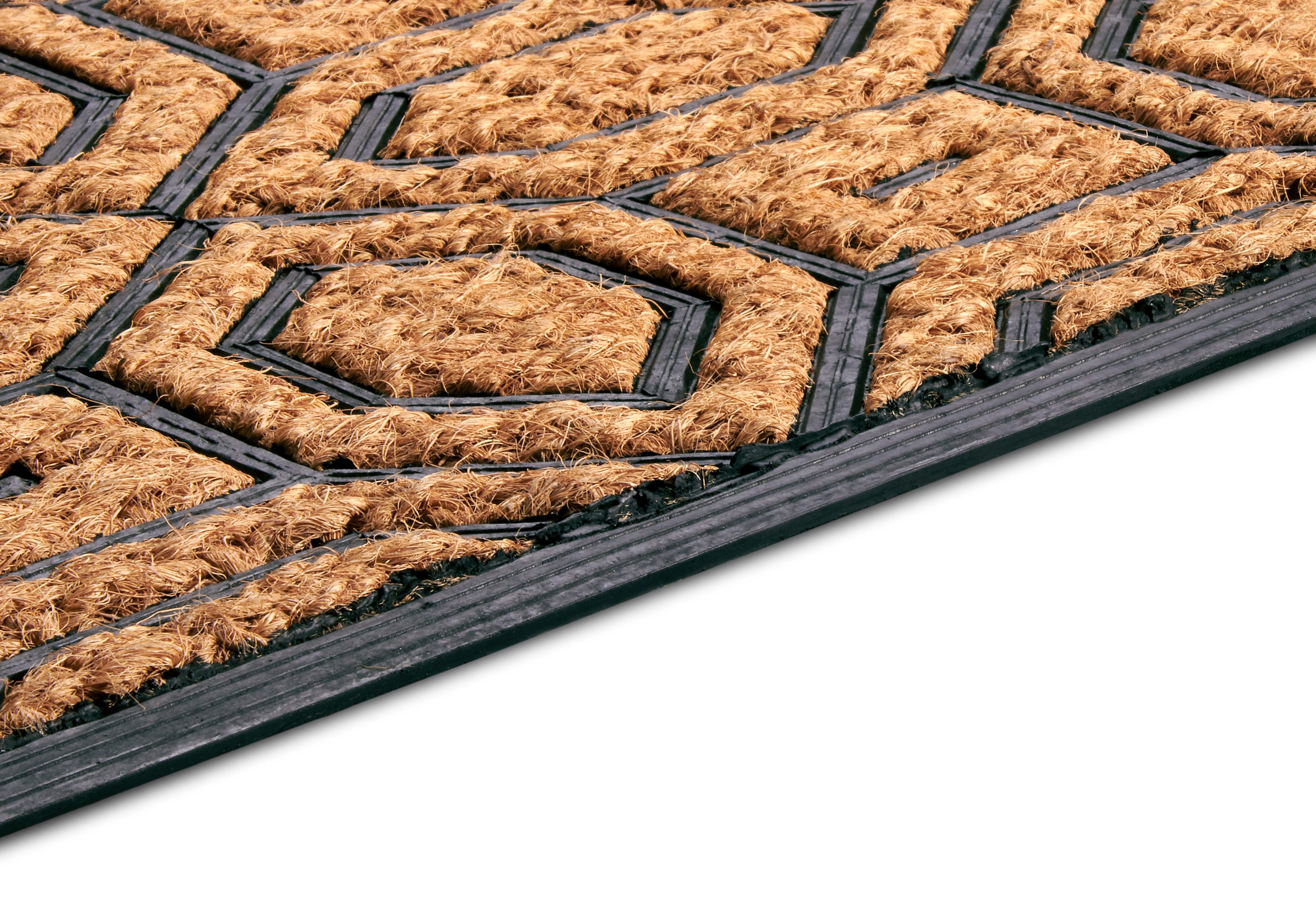 HANSE Home Mat Mix Mats Gummi Kokos Diamonds, deurmat Slijtvast, onderhoudsvriendelijk, robuust, weerbestendig, UV-bestendig