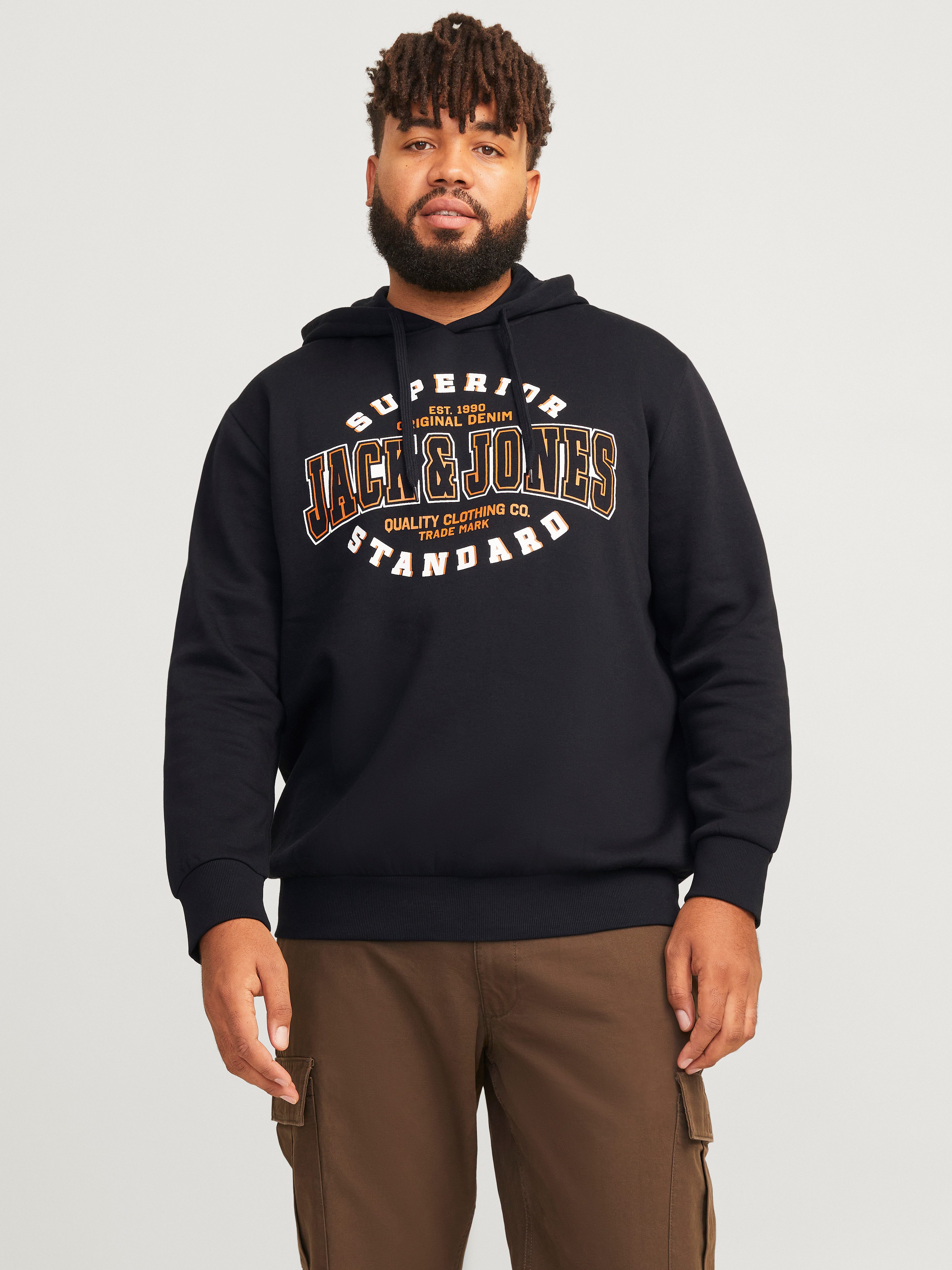 Jack & Jones PlusSize Hoodie JJELOGO SWEAT HOOD 2 COL 24/25 NOOS PLS