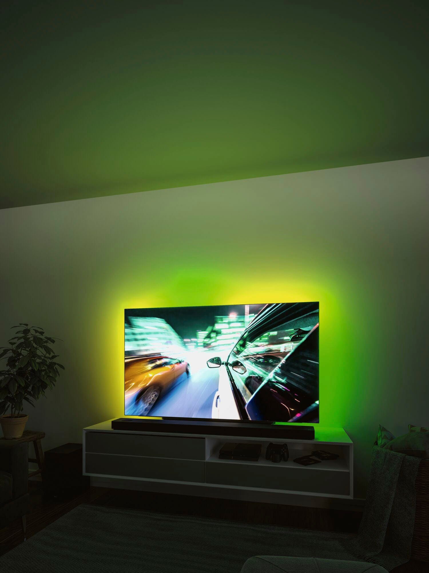 Paulmann Led-strepen USB LED Strip TV-Verlichting 65 Inch 2,4m Dynamic Rainbow RGB 4W (1 stuk)