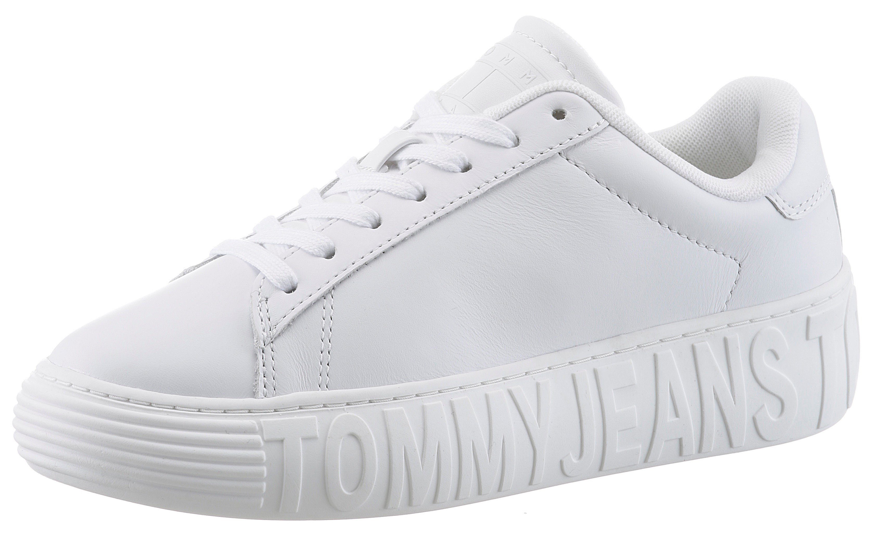 TOMMY JEANS Plateausneakers TJW LEATHER CUPSOLE ESS