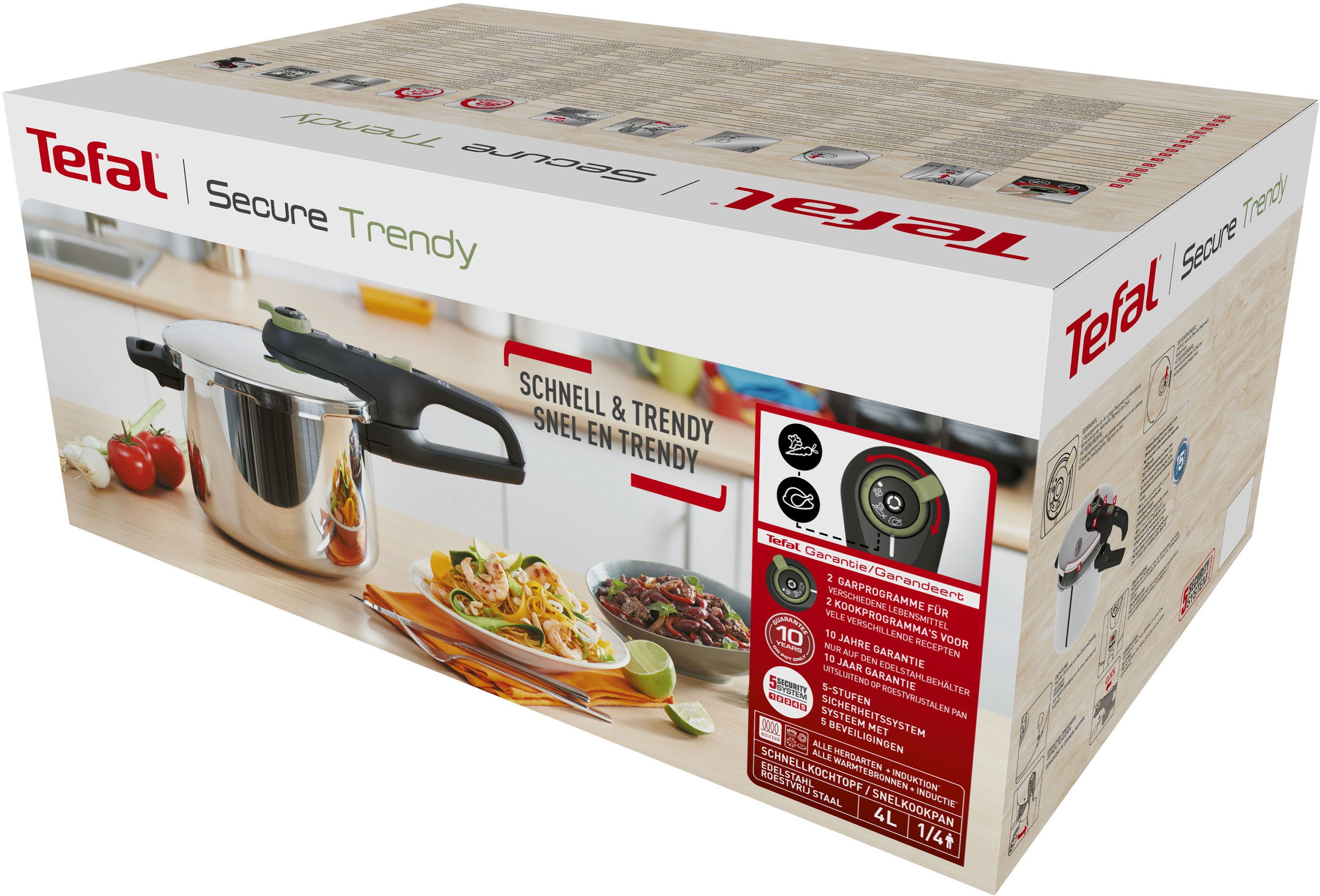 Tefal Snelkookpan Secure Trendy (1-delig)