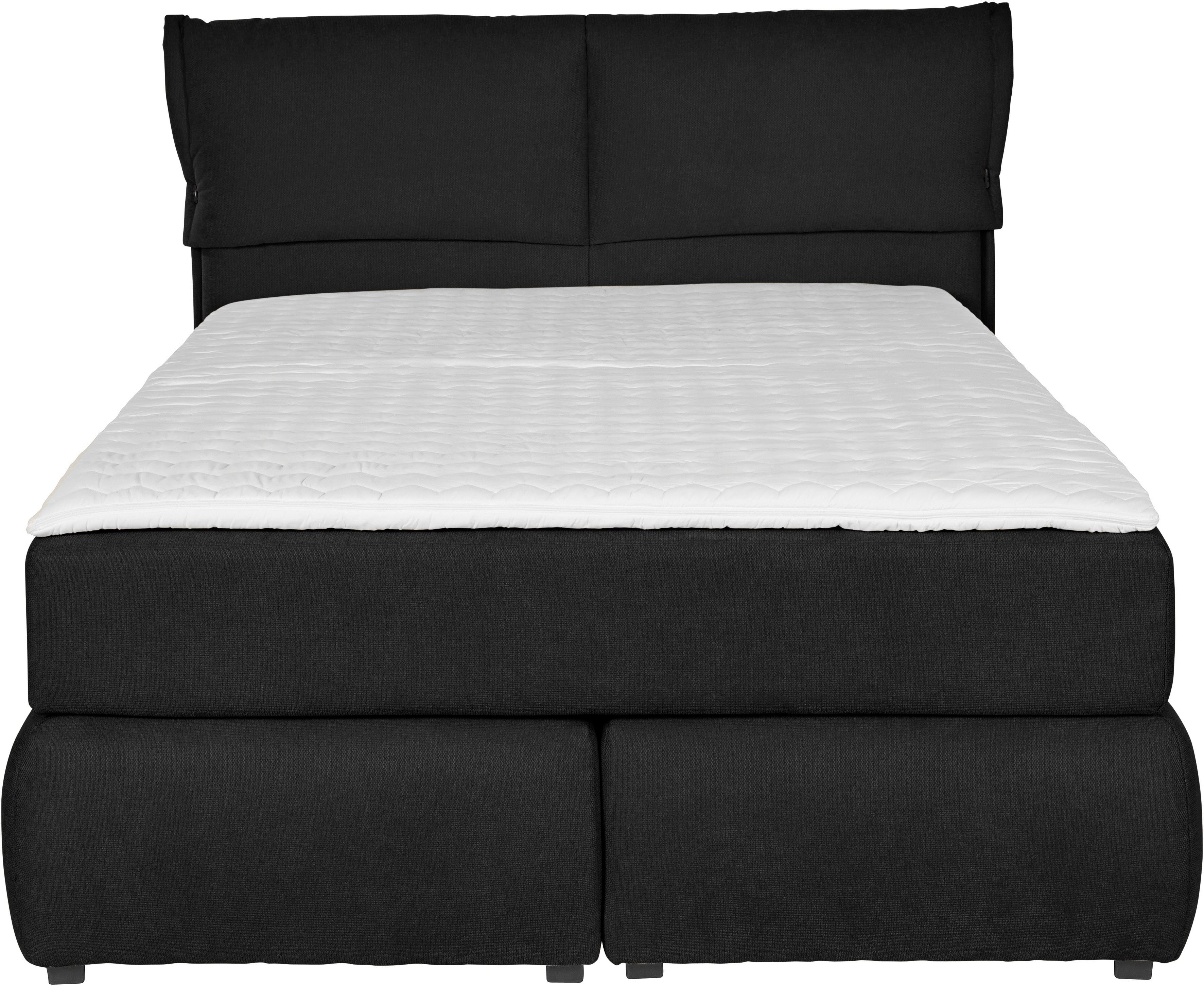 andas Boxspring Jenson in 4 kleuren, 4 breedten, 3 matrassoorten in 2 hardheden, topmatras