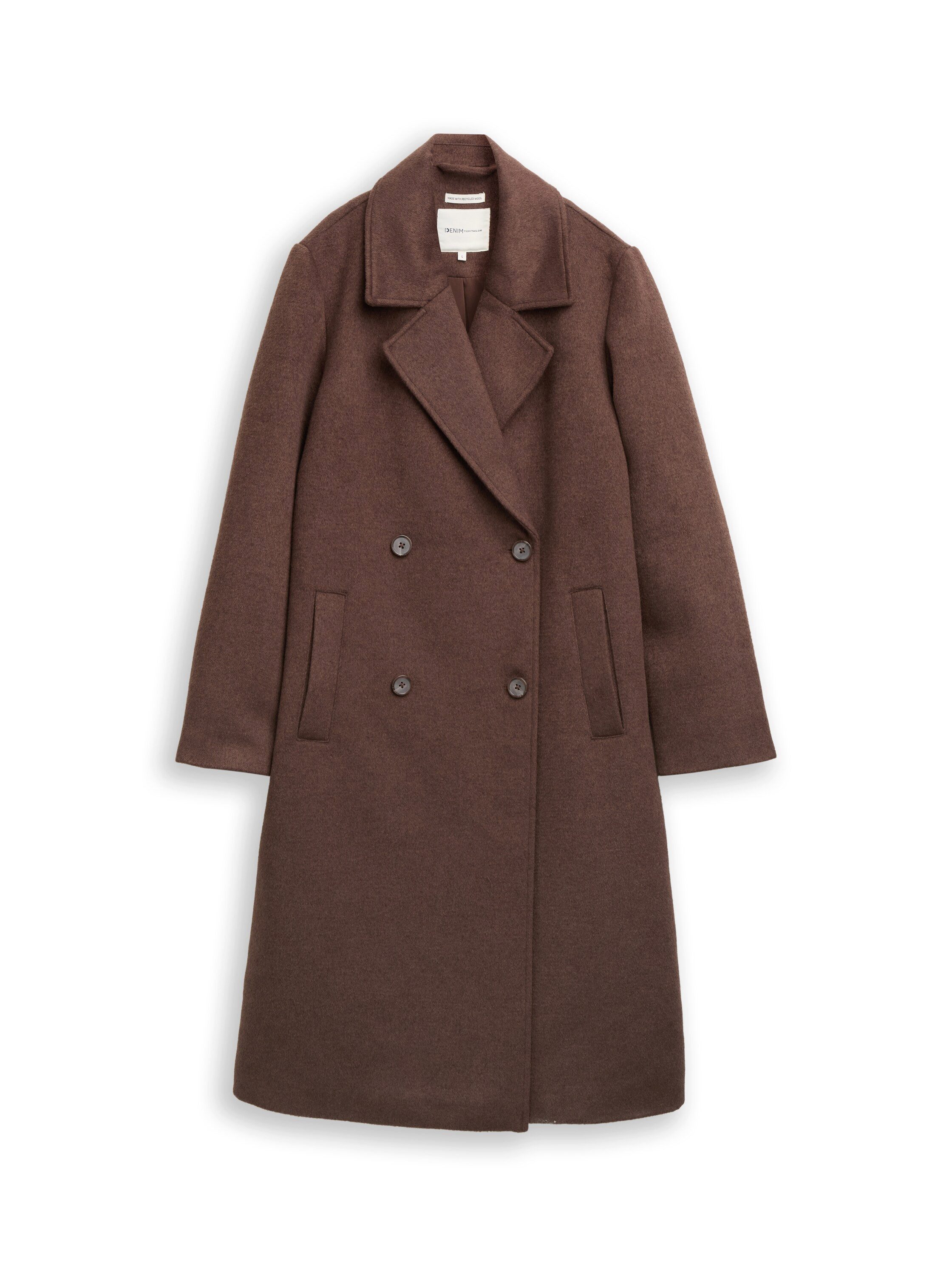 Tom Tailor Denim Wollen jas met reverskraag