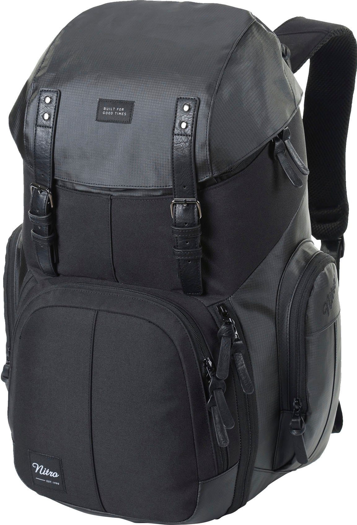 NITRO Laptoprugzak Weekendtas Reiserugzak met laptopvak, schoolrugzak, wanderrugzak unisex aktetassen & laptoptassen zwart