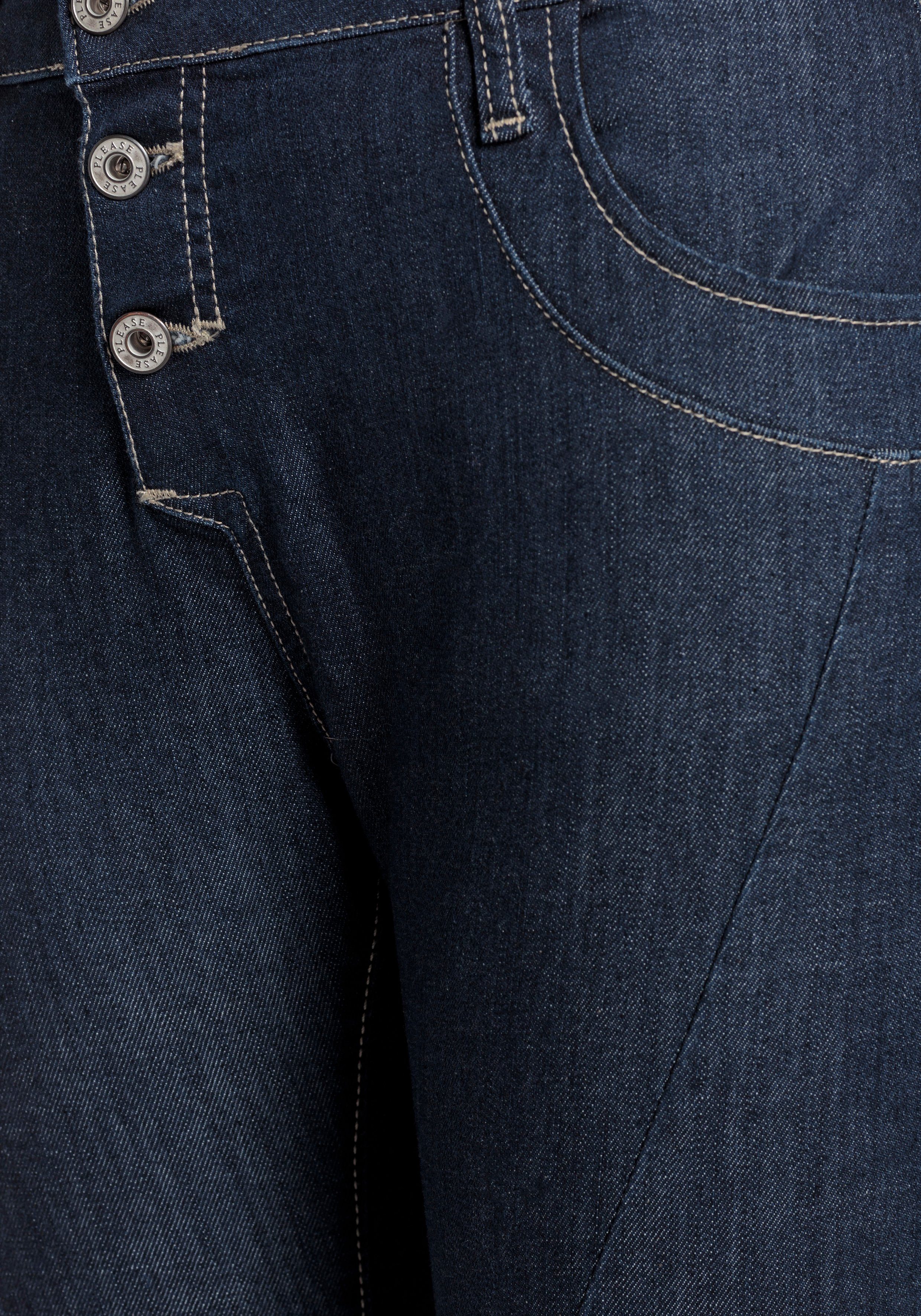 Please Jeans 5-pocket jeans Zichtbare knoopsluiting