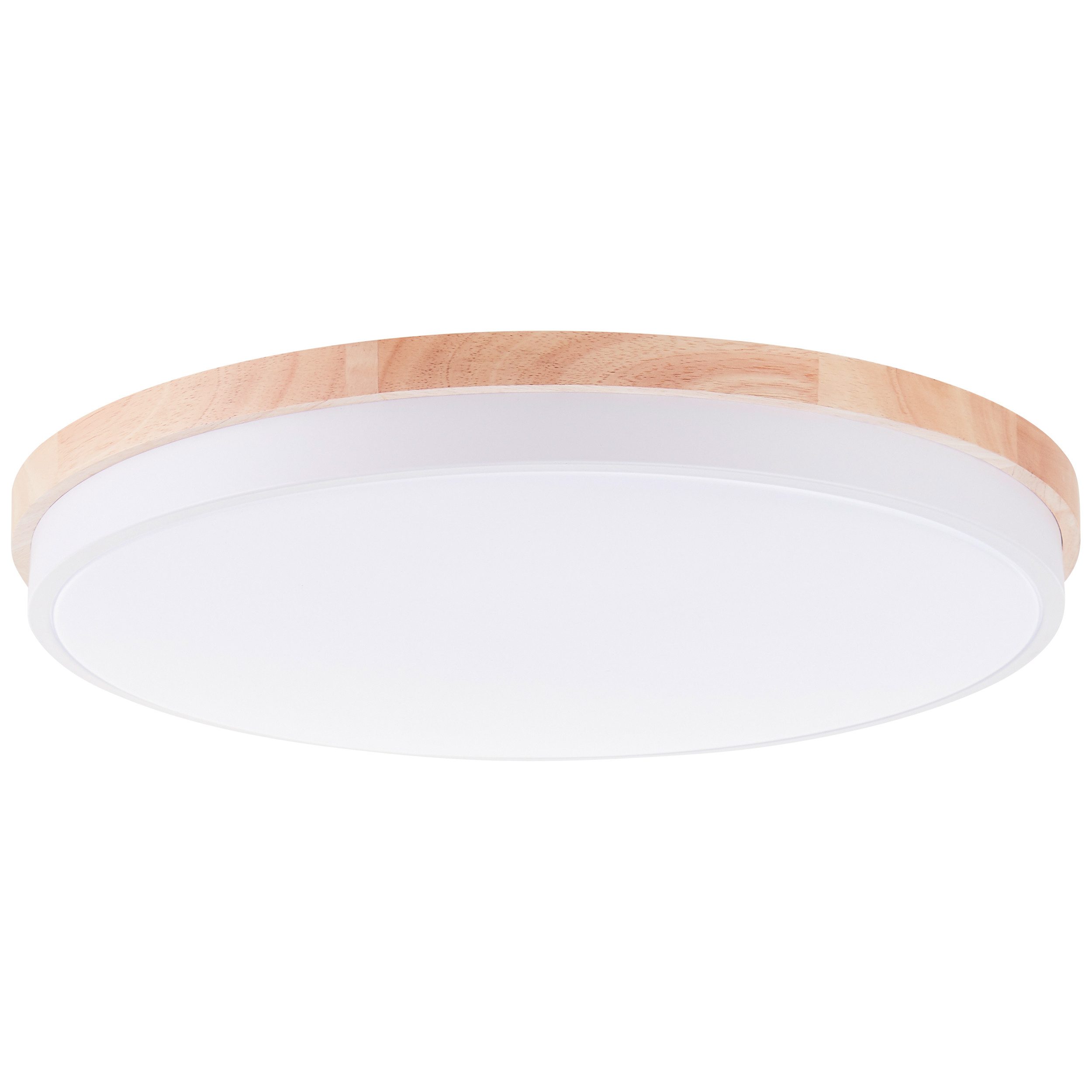 Brilliant Leuchten Led-plafondlamp Baarlo Ø 50 cm, 4500 lm, 3000-6500 K, dimbaar, afstandsbediening, hout/metaal
