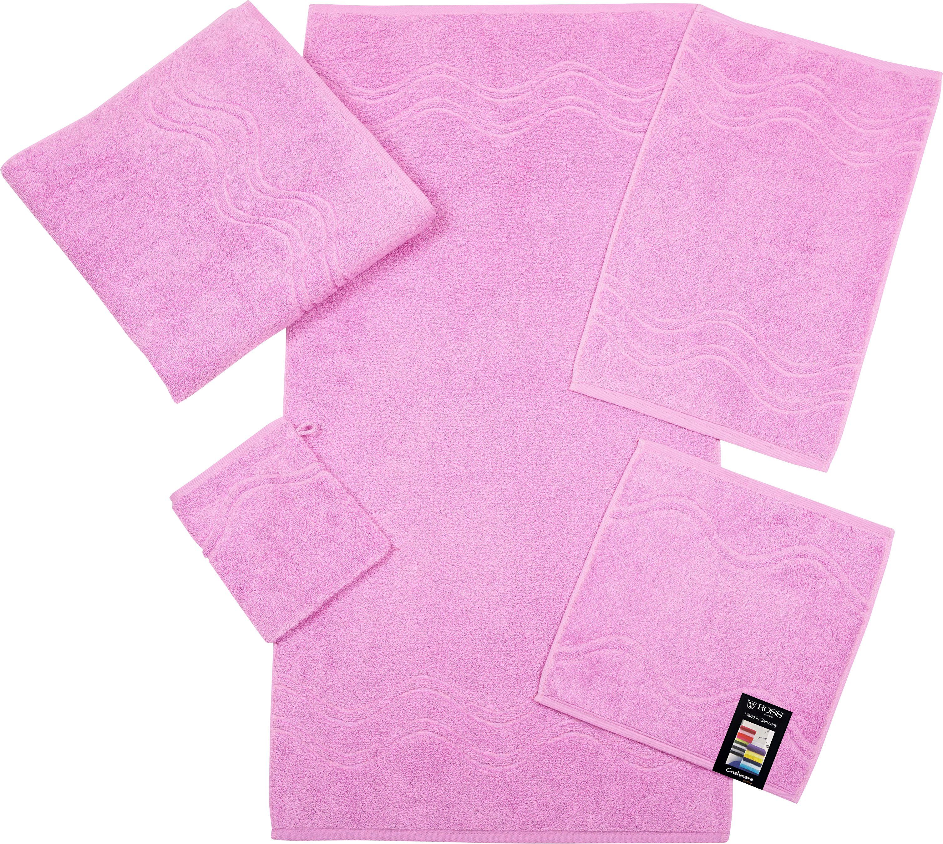 ROSS Douchelaken Cashmere feeling met golven-randdessin (1 stuk)