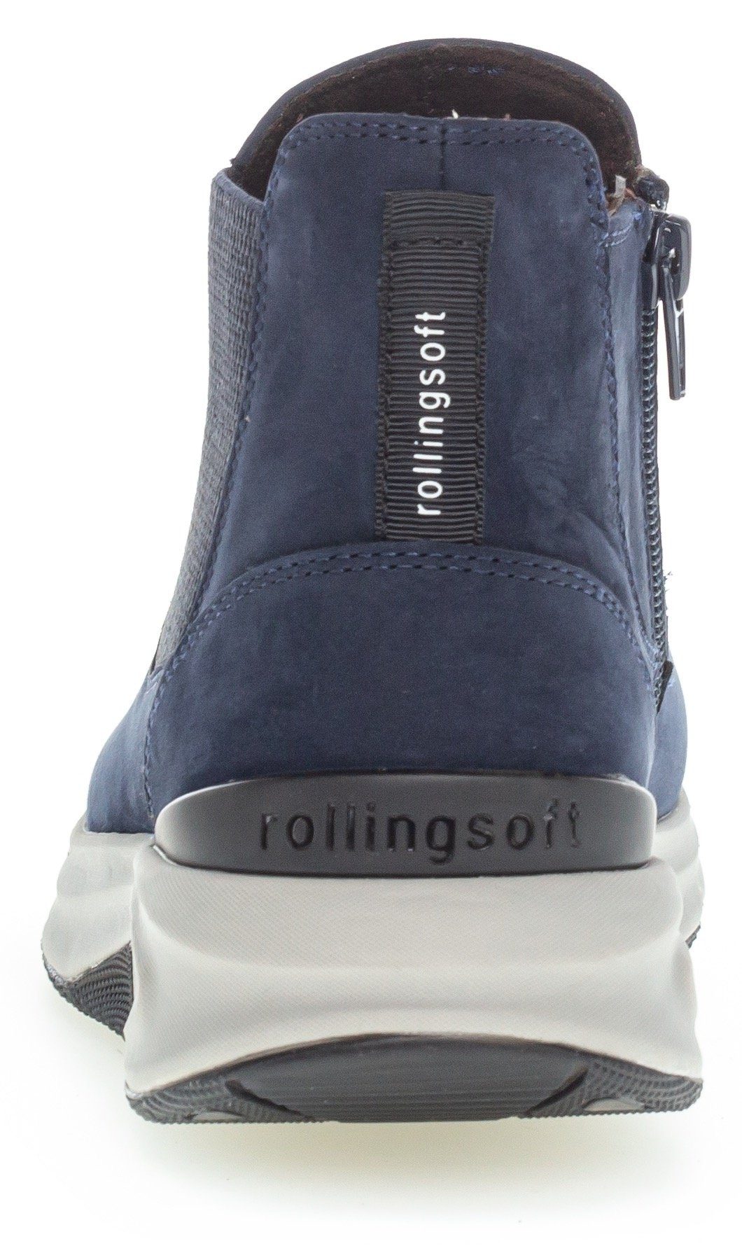 Gabor Rollingsoft Chelsea-boots enkellaarsje, instapschoen, high top sneaker met logo op de hiel