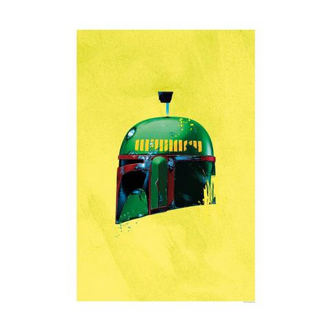 Komar wanddecoratie Star Wars Classic Helmets Boba Fett, zonder lijst