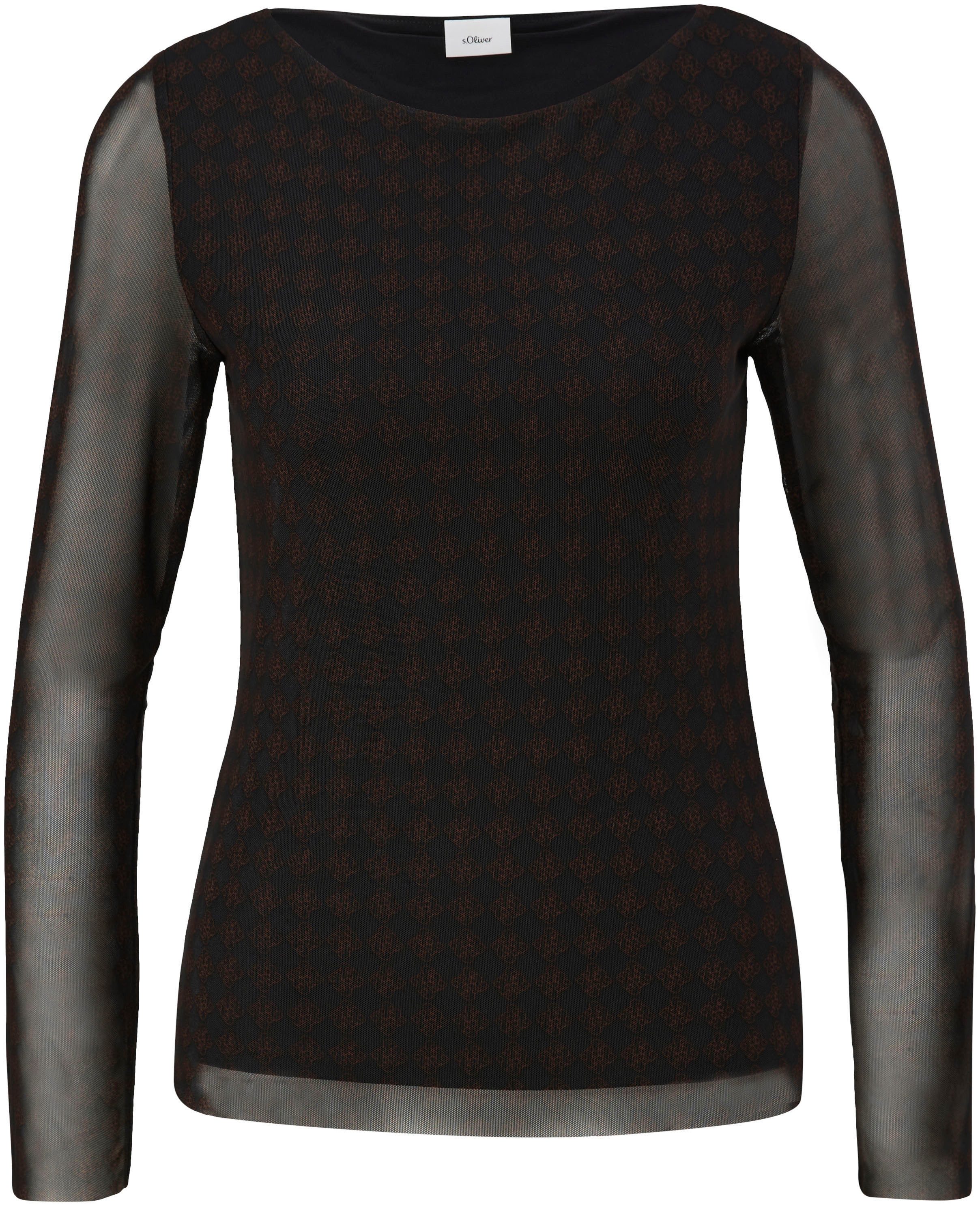 s.Oliver BLACK LABEL Longsleeve met print all-over