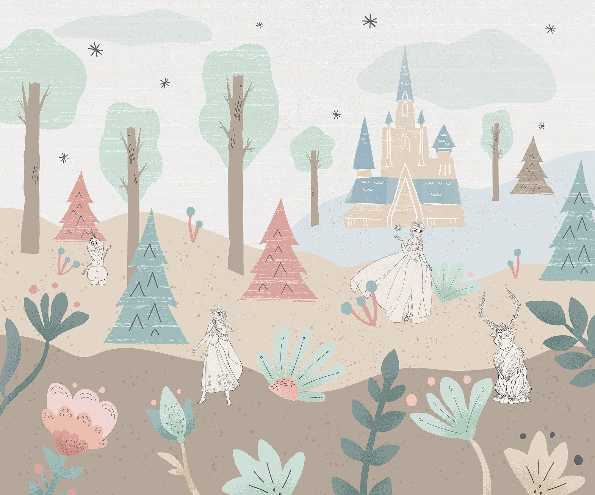 Komar Kinderbehang Disney Frozen Castle Playground (1 stuk)