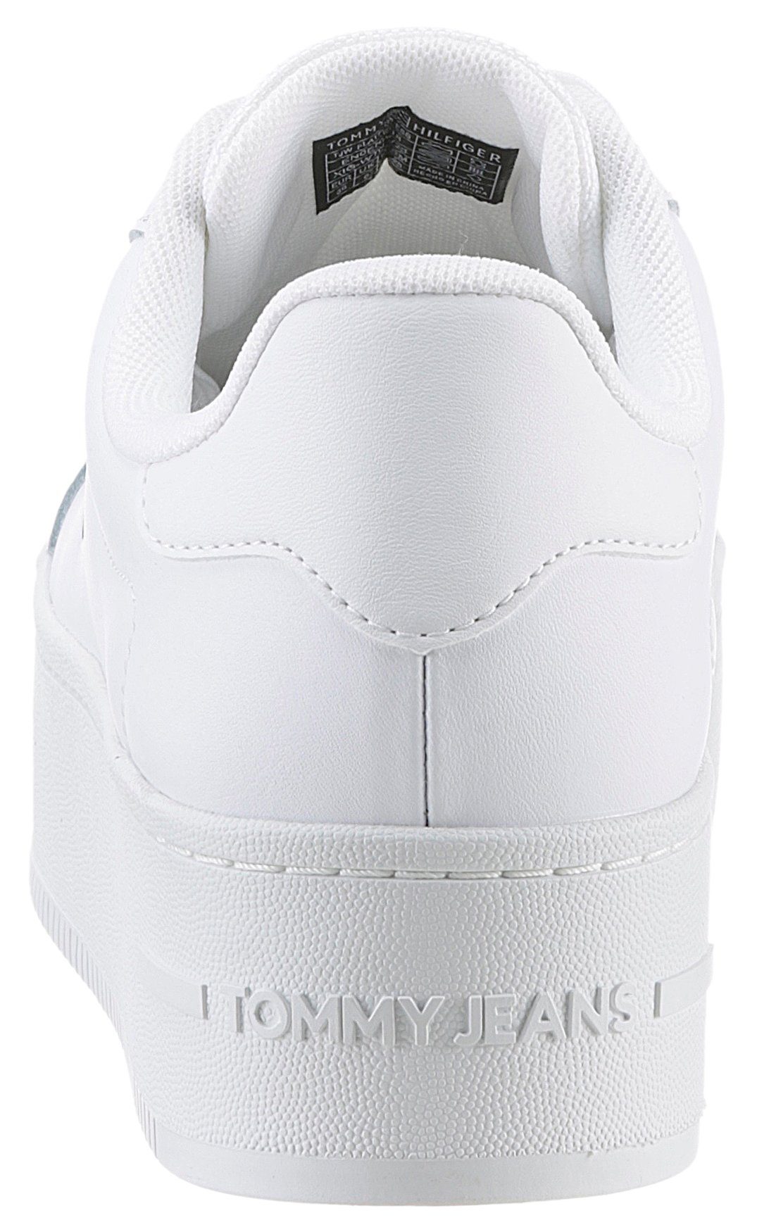TOMMY JEANS Plateausneakers TJW FLATFORM ESS , vrijetijdsschoen, halfschoen, veterschoen met gepolsterde schacht
