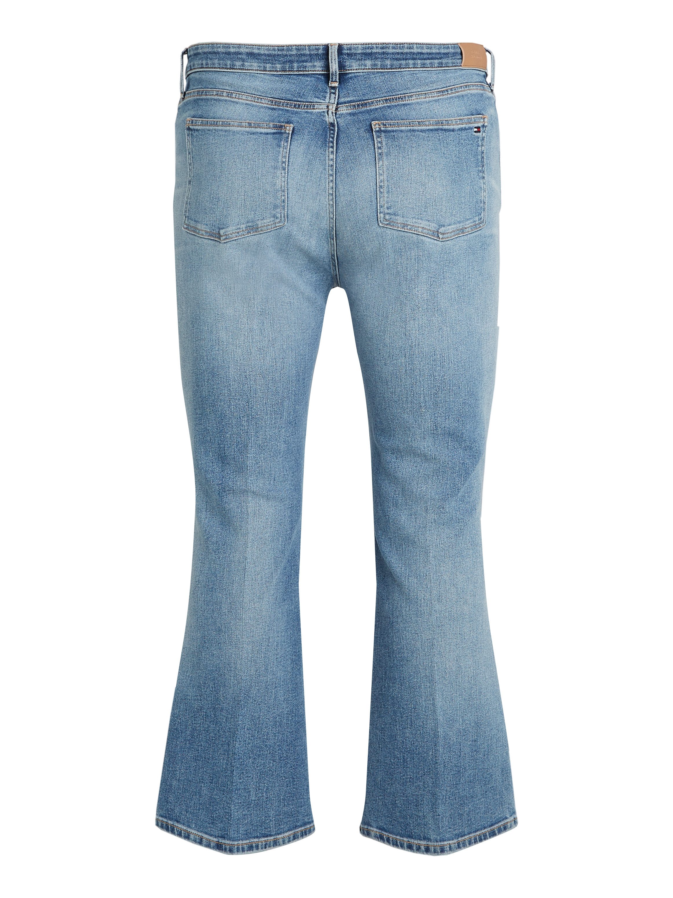 Tommy Hilfiger Curve Bootcut jeans CRV BOOTCUT RW TOBY in grote maten, tommy jeans logo-badge, stoned wash look