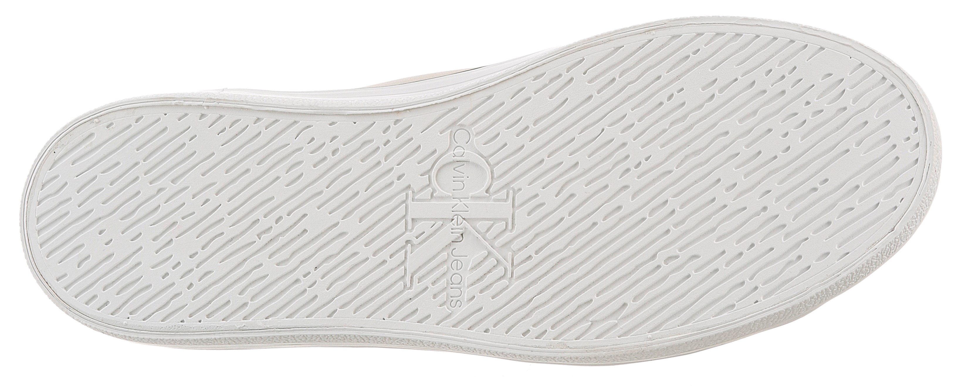 Calvin Klein Sneakers BOLD VULC FLATF LOW LTH IN lage schoen, veterschoen, vrijetijdsschoen met ck-logo op de hak