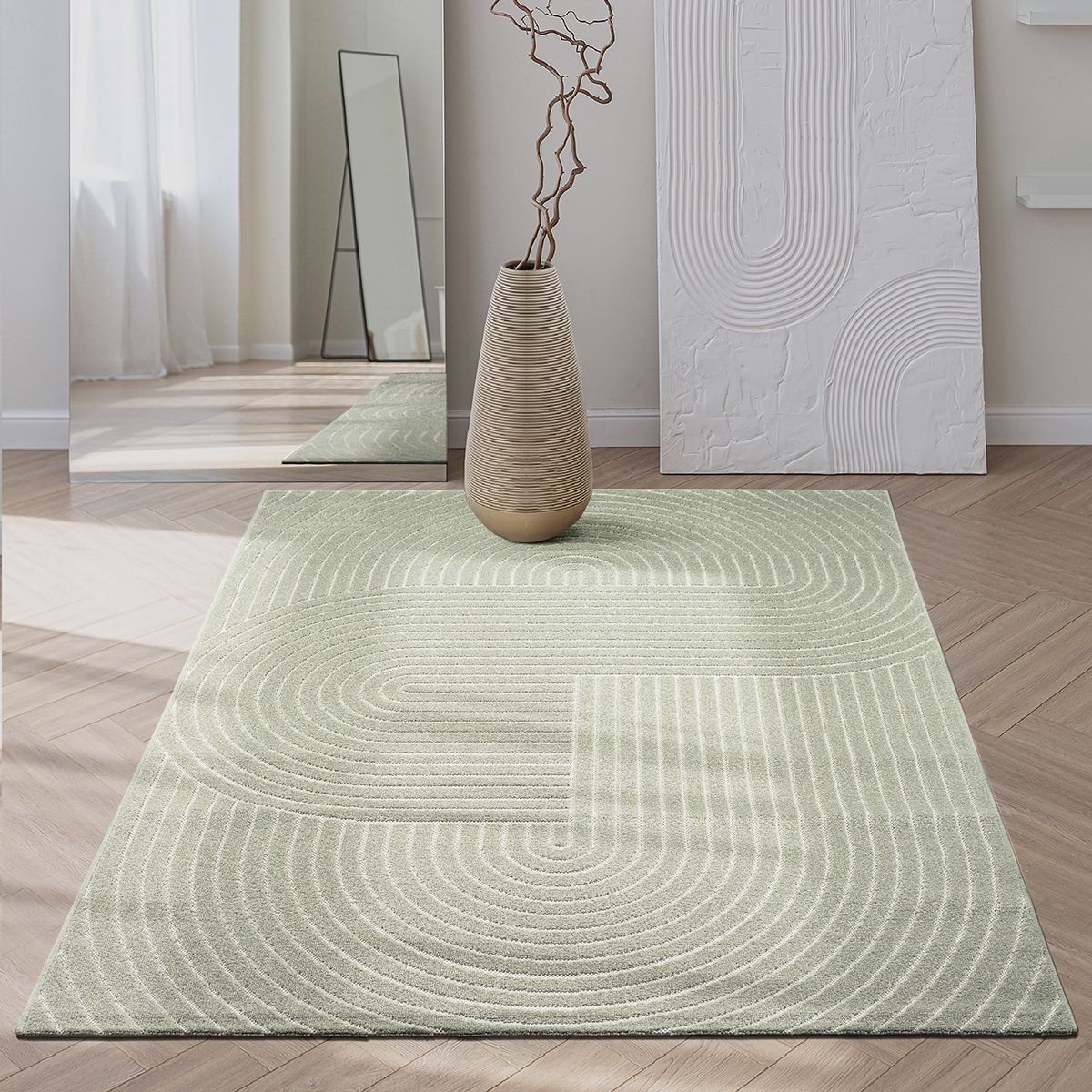 OTTO The carpet Vloerkleed Santo Plus Plus moderne robuuste in- en outdoor tapijt moderne vloerkleden maat 160 cm x 220 cm x 5 mm groen