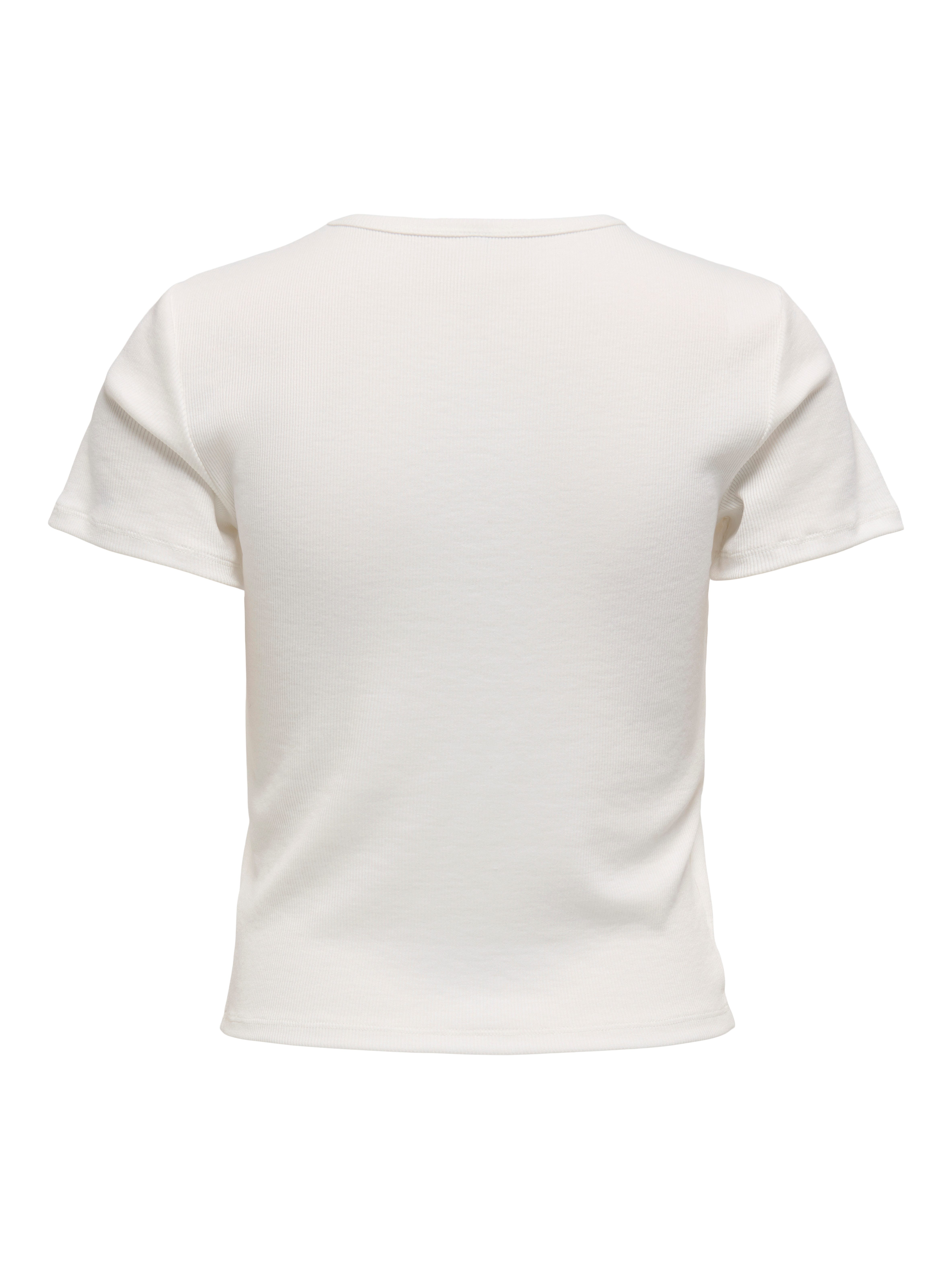 Only Shirt met korte mouwen ONLDANIELLA S/S RIB TOP CS JRS
