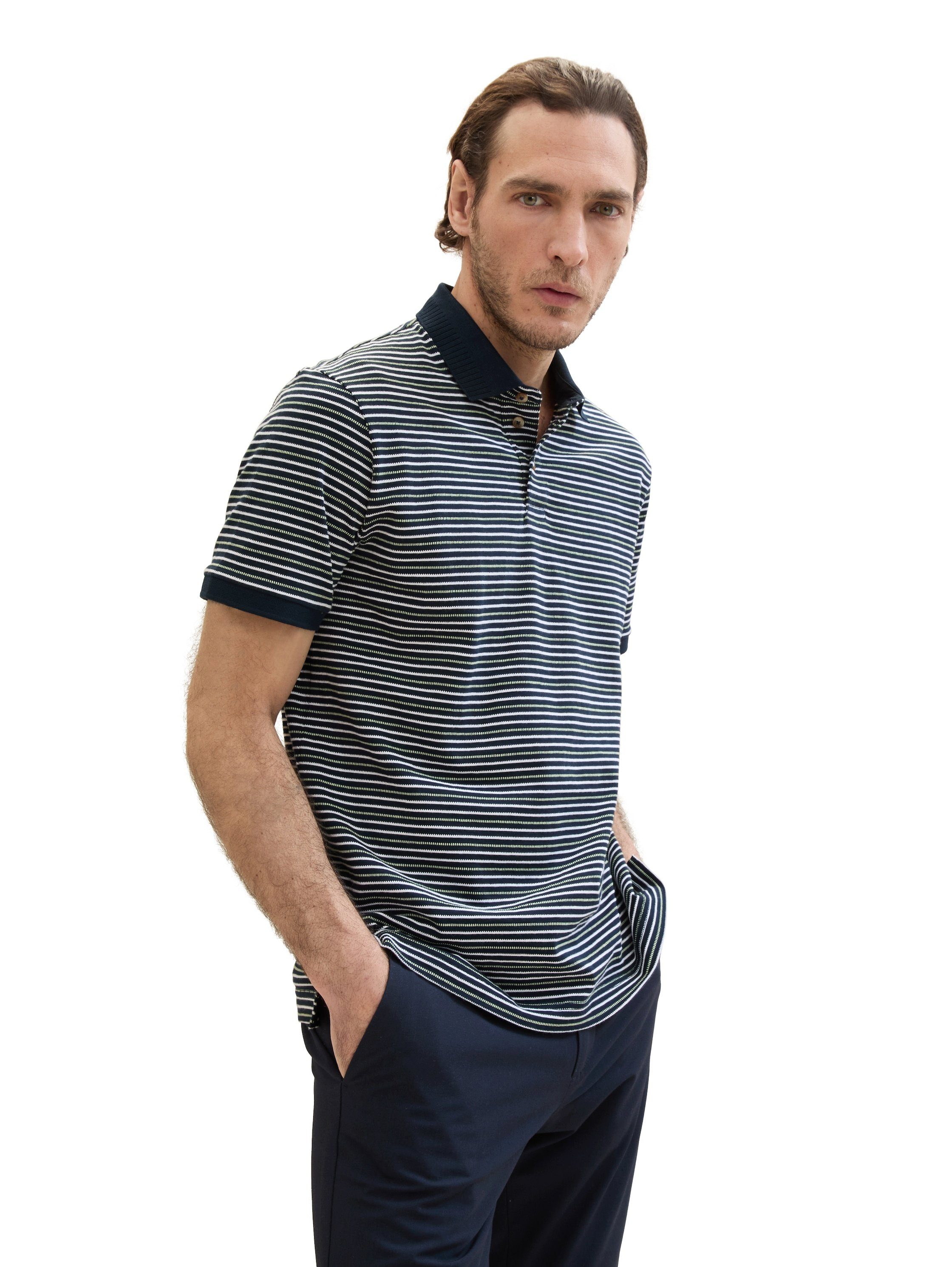 Tom Tailor Poloshirt in streep-look