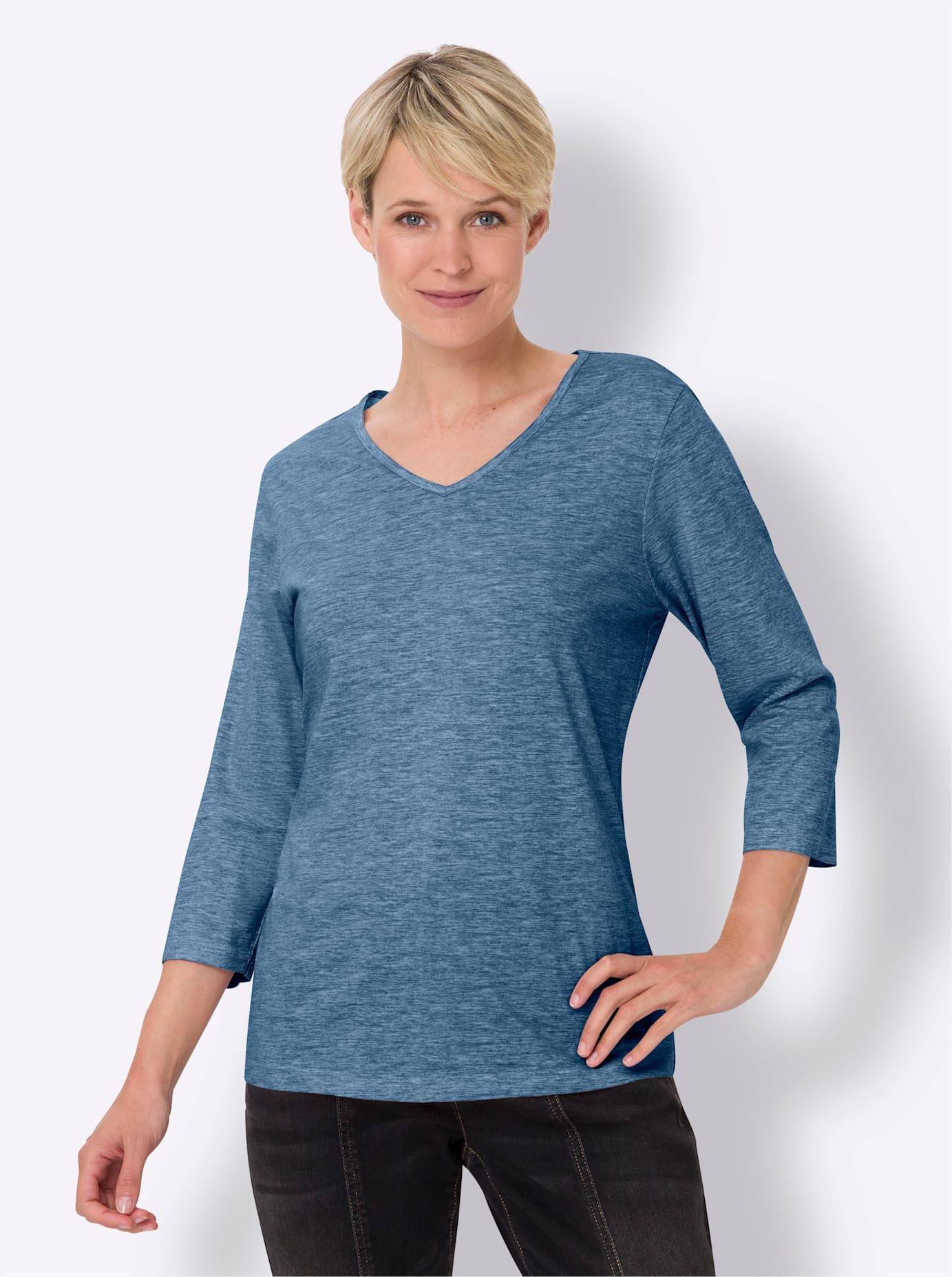 Classic Basics Shirt met 3/4 mouwen Shirt (1-delig)