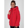 alife and kickin outdoorjack juellaak sportieve gewatteerde jas met capuchon  ritszakken rood