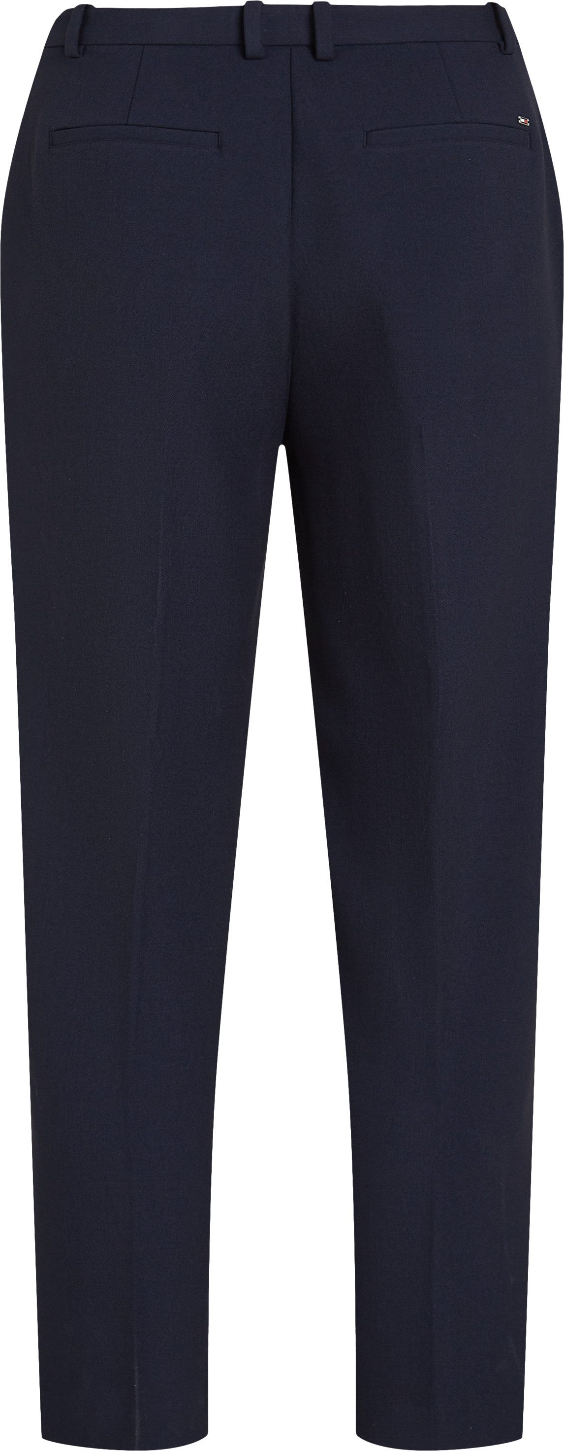Tommy Hilfiger Geweven broek PUNTO SLIM STRAIGHT PANT met strijkvouwen metalen label