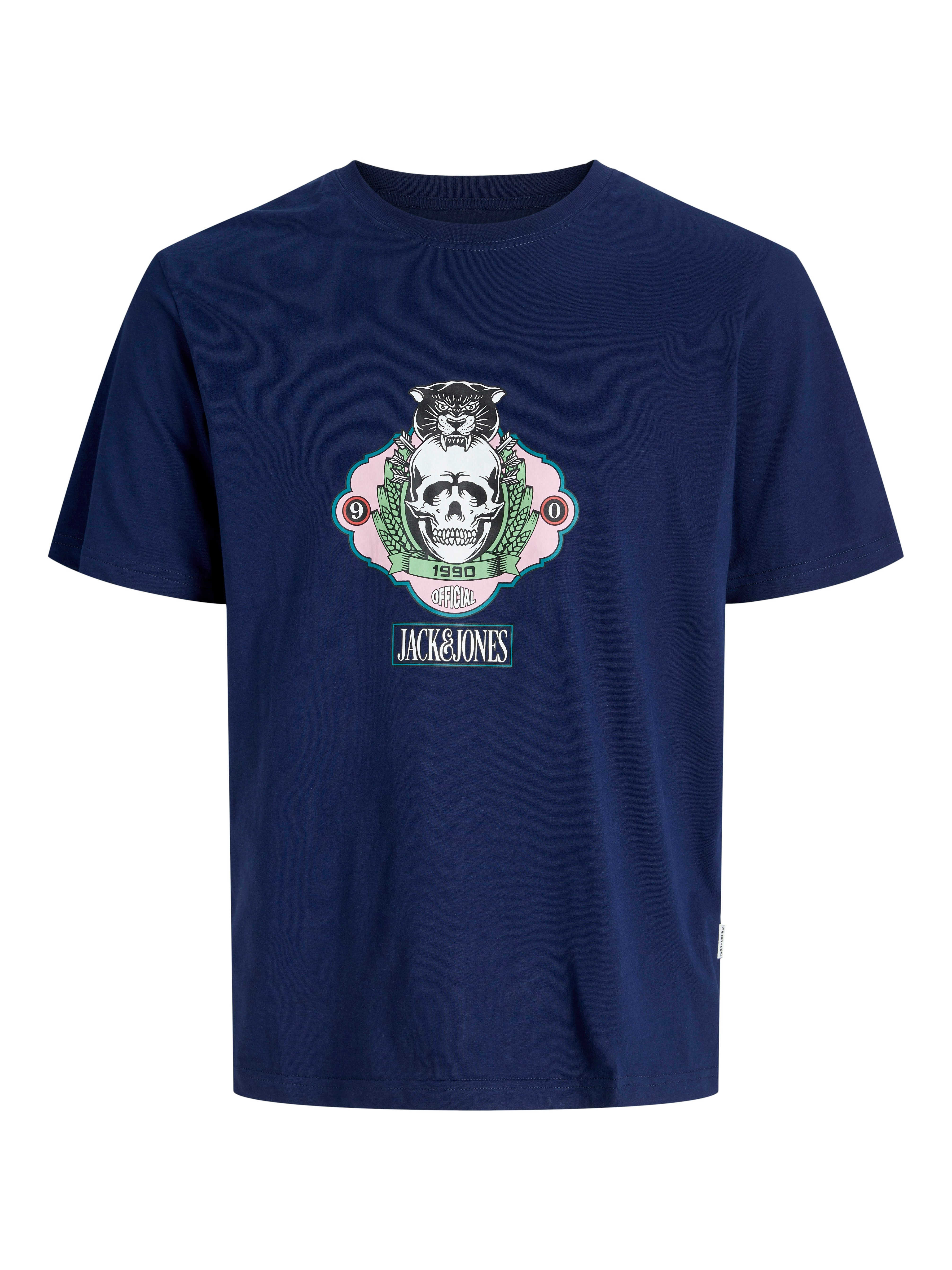 Jack & Jones Junior T-shirt JORSKULL NATURE TEE SS CREW NECK SN JNR