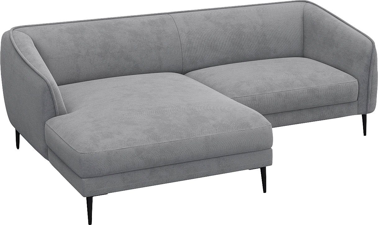 FLEXLUX Hoekbank Belle designbank, comfortabel door koudschuim in de zitting, L-vorm