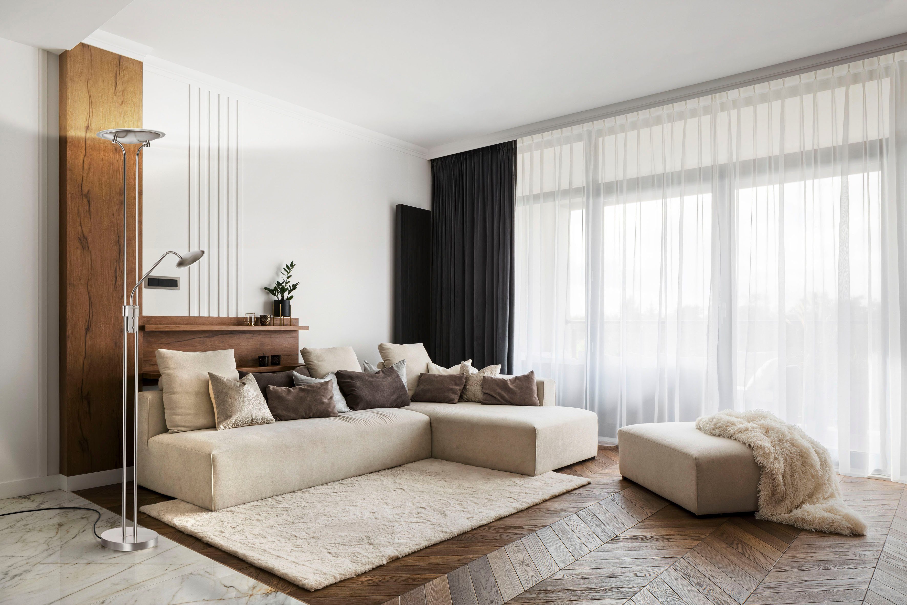 Honsel Leuchten Staande lamp Tallri duurzame led, dimbaar (1 stuk)
