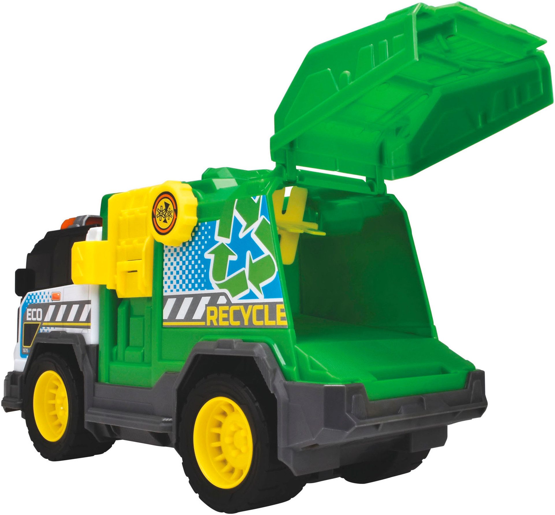 Dickie Toys Speelgoed vrachtwagen Recycle Truck met licht en geluid